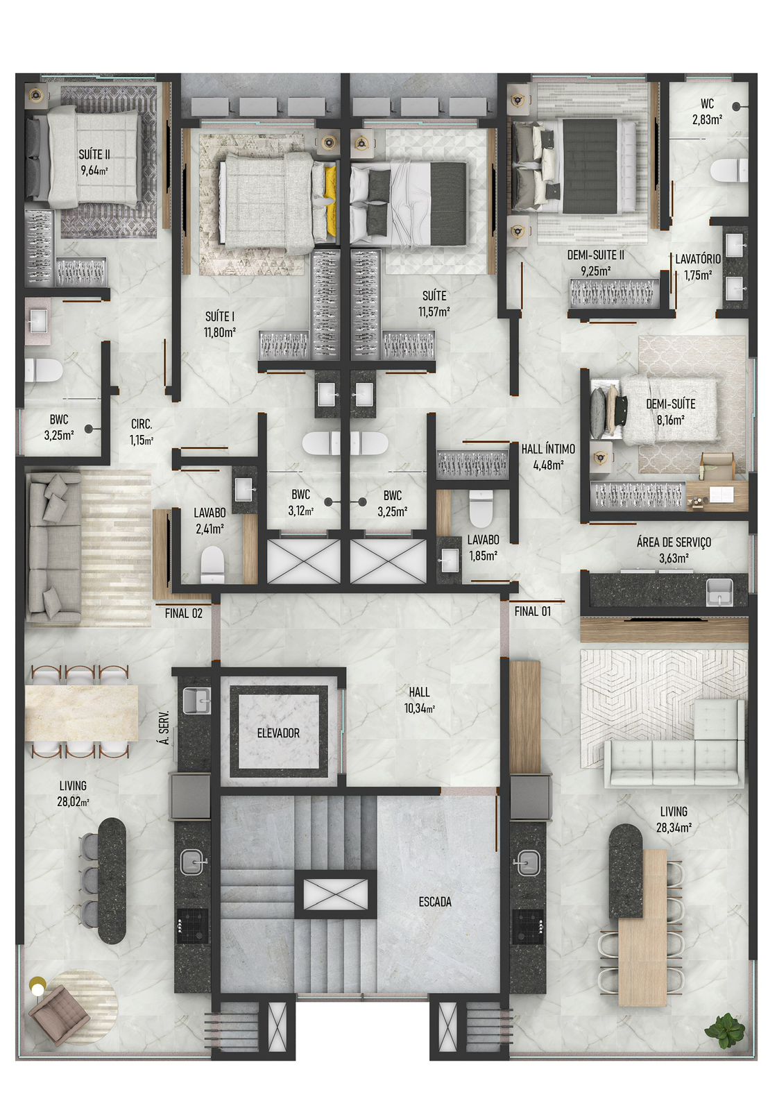 Planta 3 de Residencial Ilha de Bora Bora