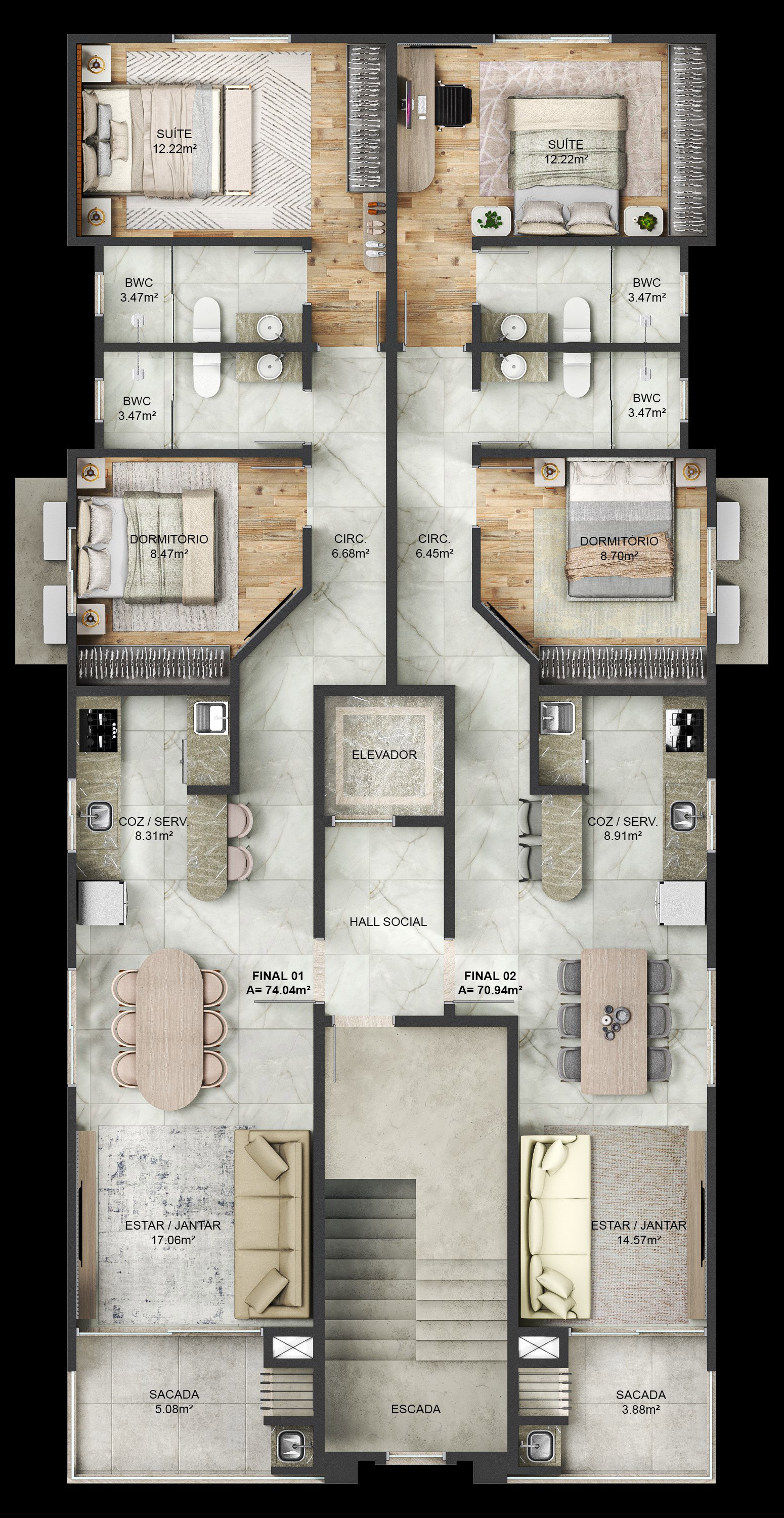 Planta 2 de Flower Residence