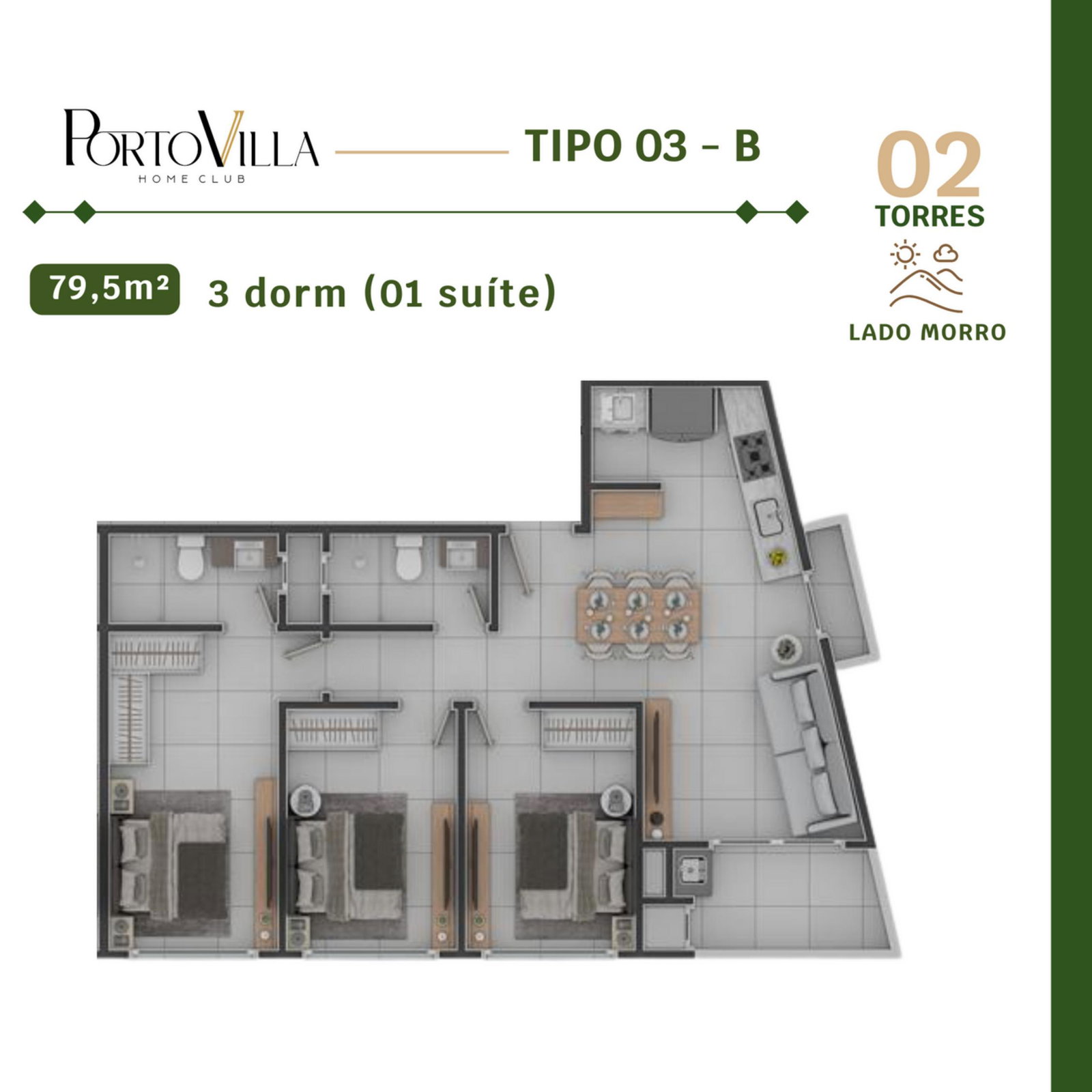 Planta 14 de Porto Villa Home Club