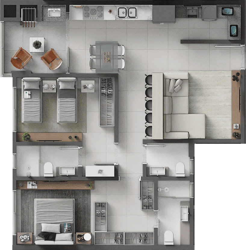 Planta 5 de Porto Bello - Torre A
