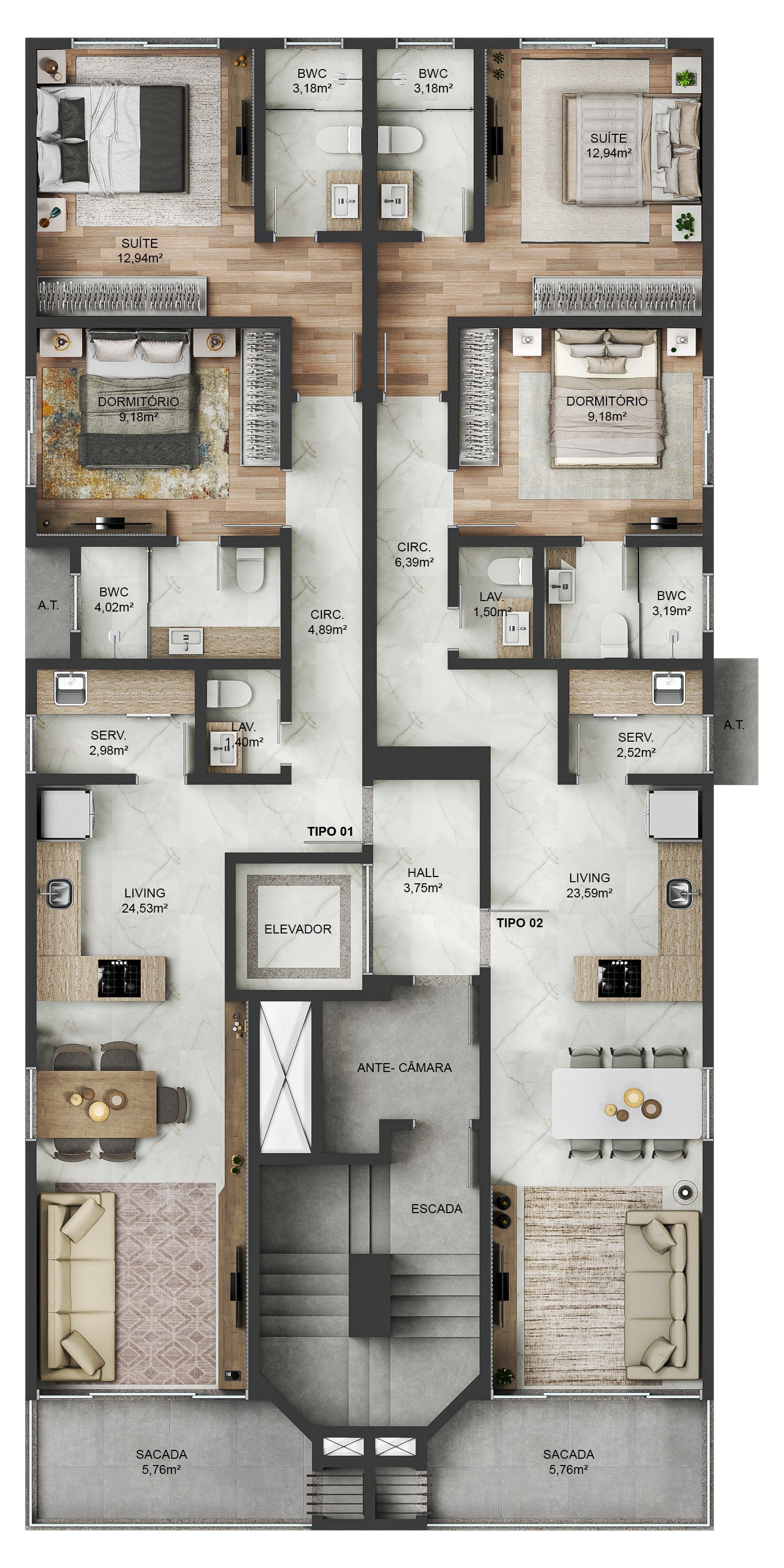 Planta 2 de Residencial Maya