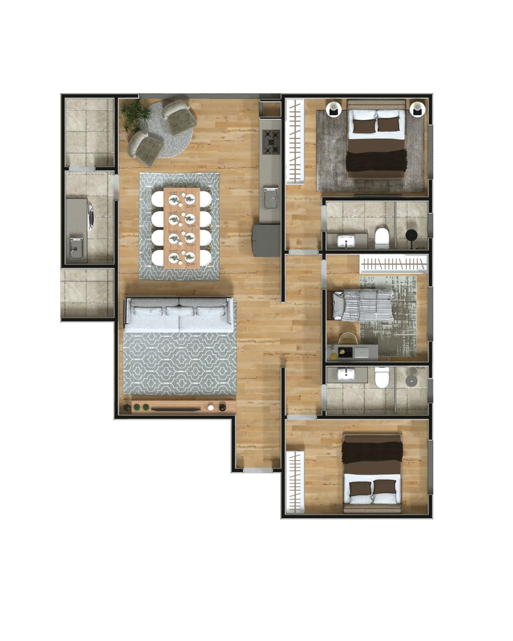 Planta 3 de Residencial Amazônia