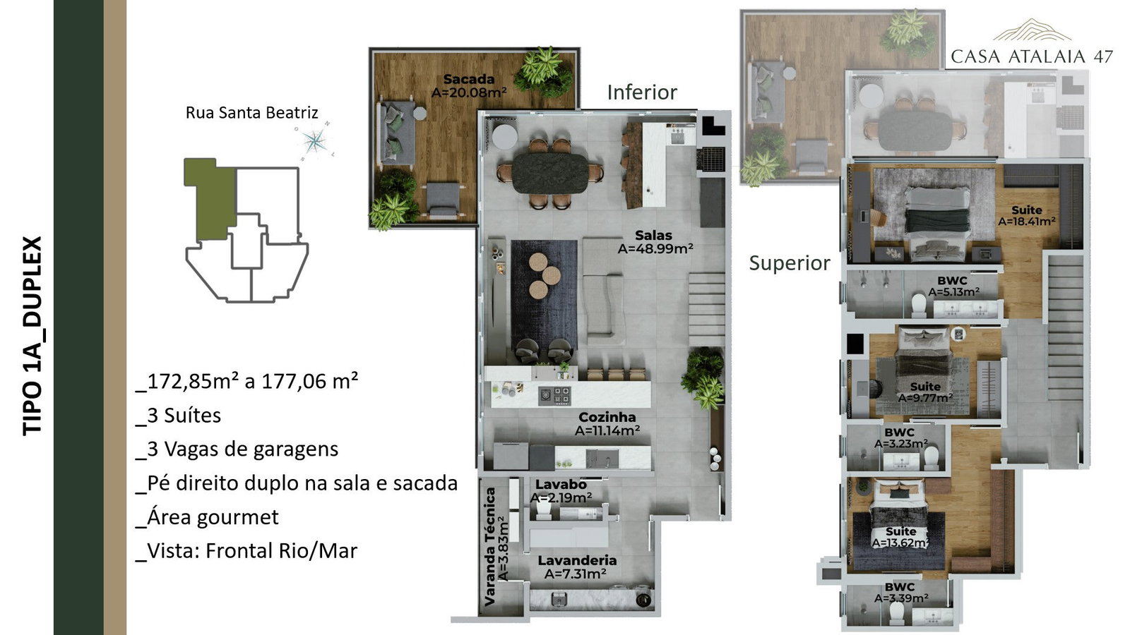 Planta 3 de Casa Atalaia 47