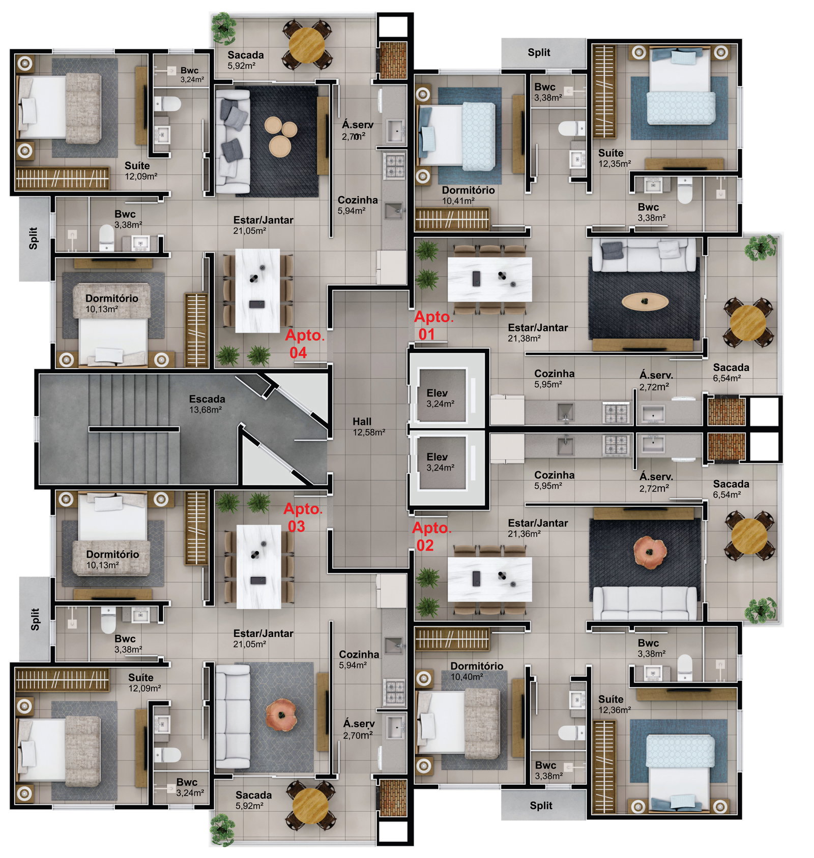 Planta 1 de Residencial Neoville