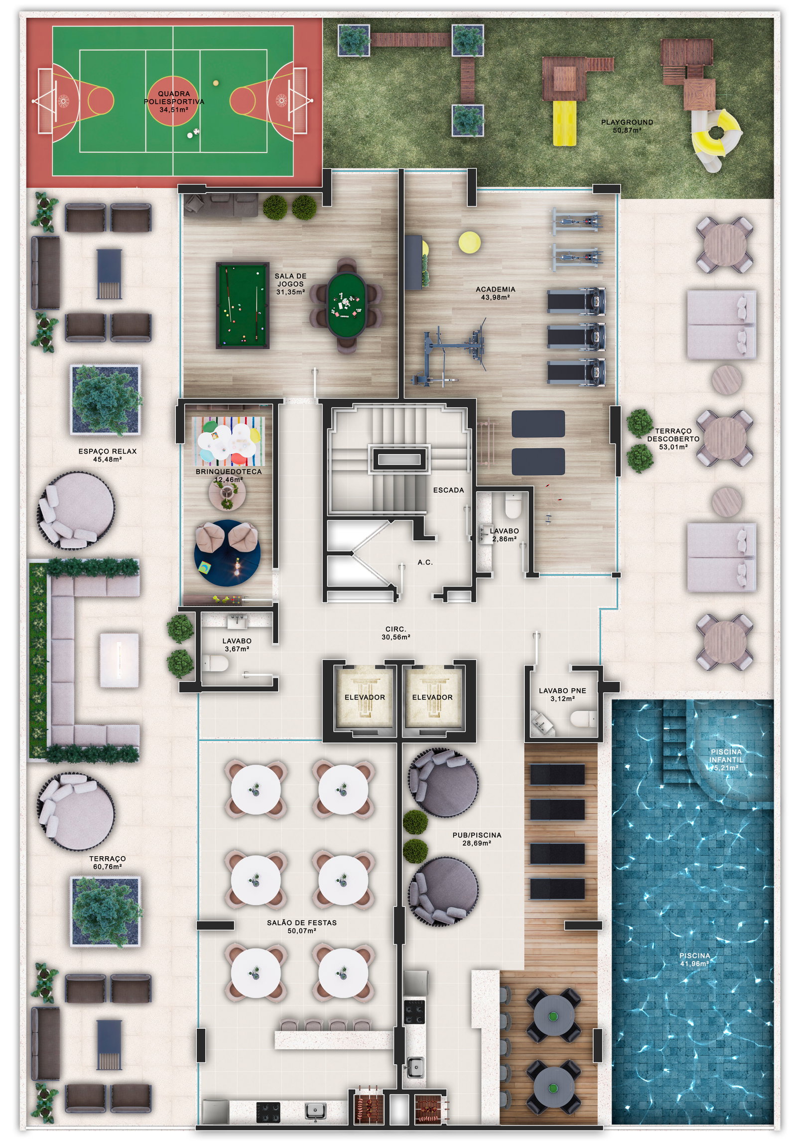 Planta Lazer do Izas Home
