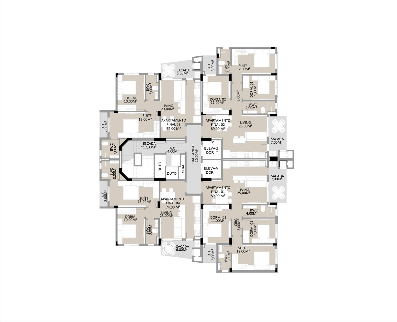 Planta 2 de L'Aquamarine Residence