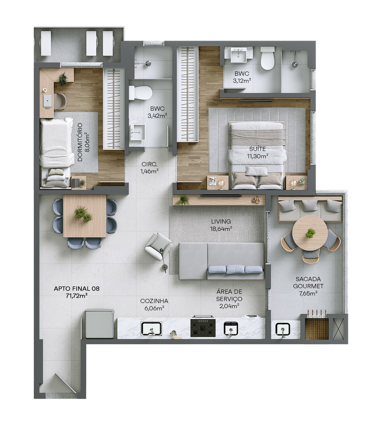 Planta 10 de Residencial Living 360