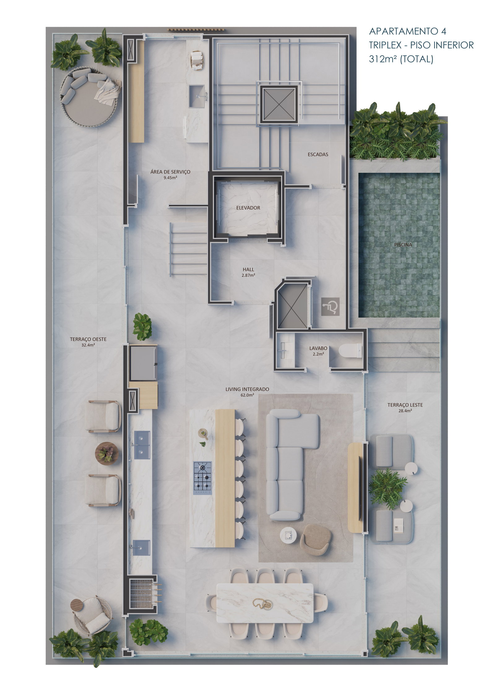 Planta 4 de Oyster Praia Brava