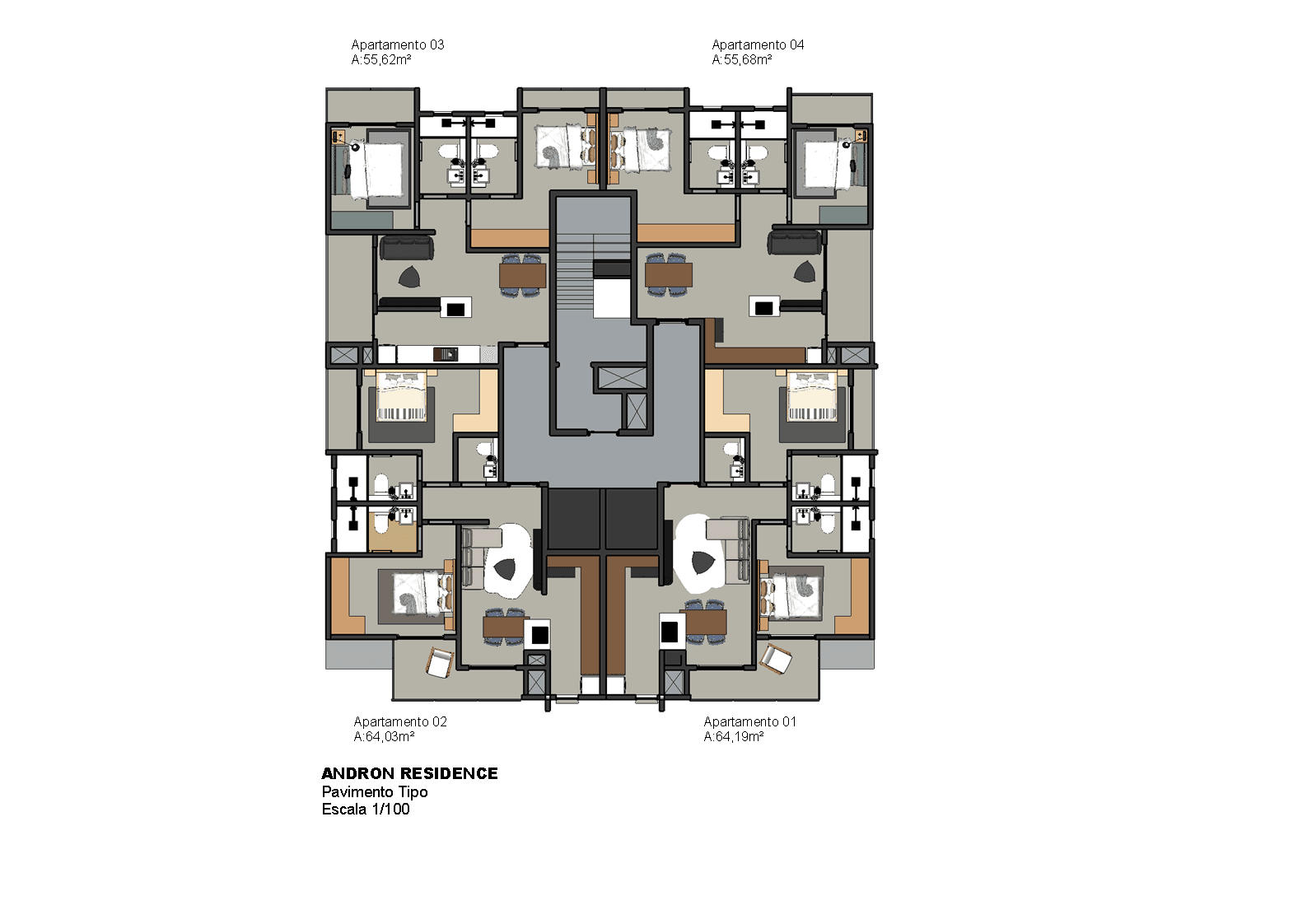 Planta 1 de Andron Residence