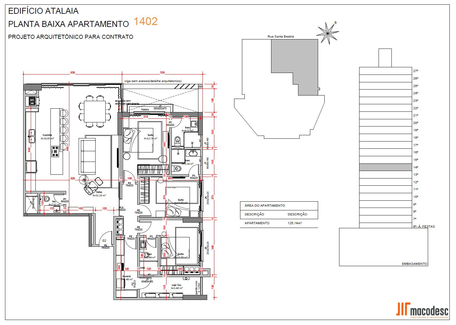 Planta 21 de Apto 1402 Casa Atalaia 47