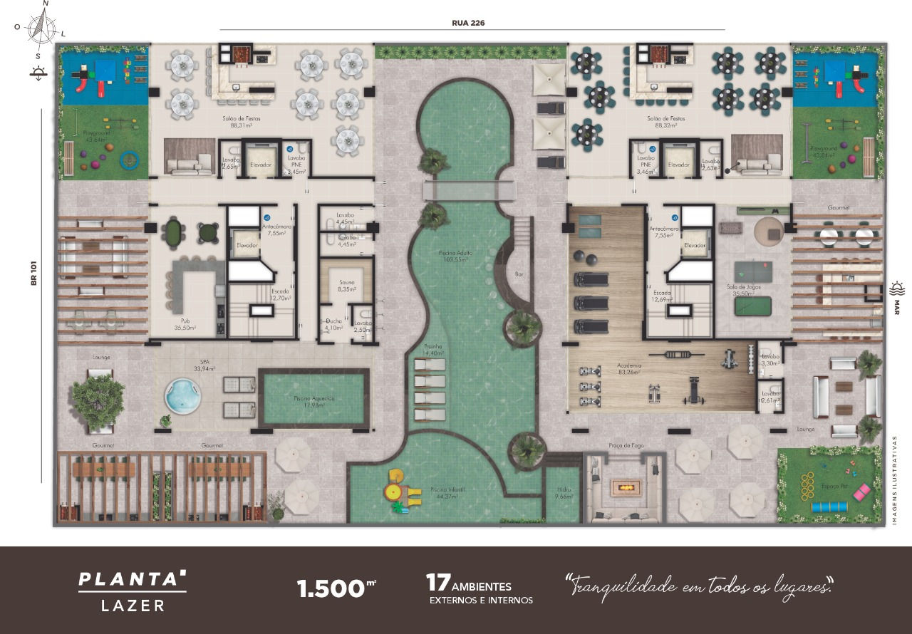 Planta Lazer do Half Beach