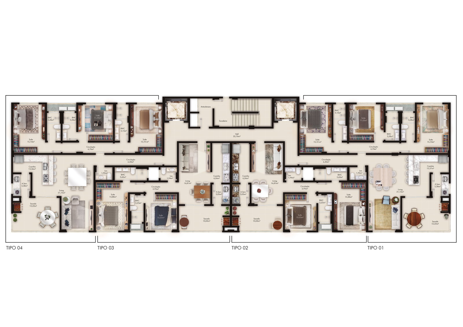 Planta 2 de Aquamarine Residencial
