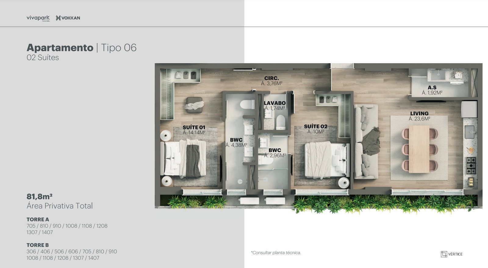 Planta 4 de Edifício Vértice