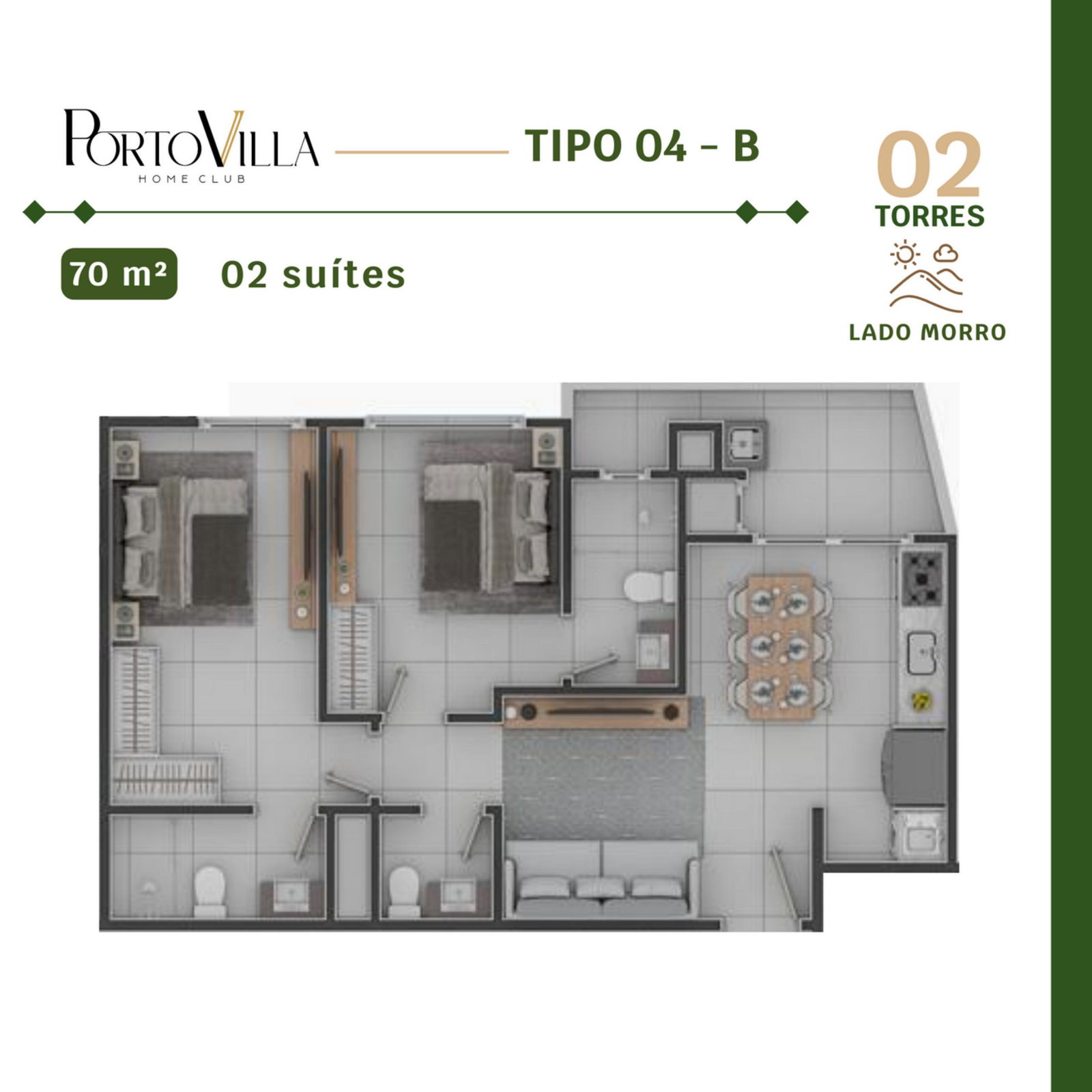 Planta 15 de Porto Villa Home Club