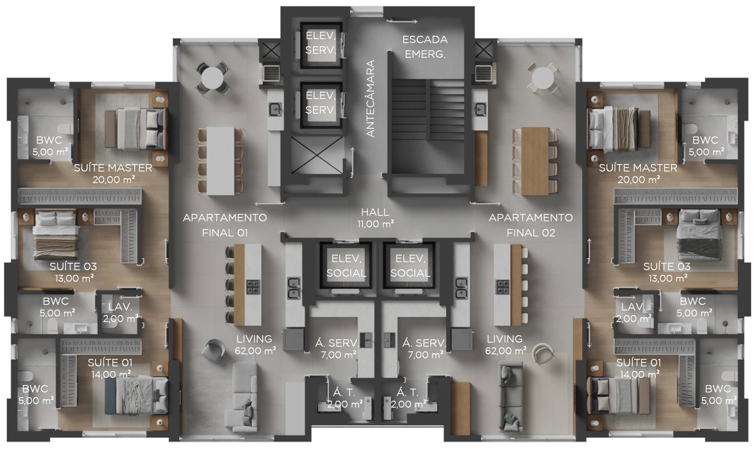 Planta 6 de Luminare Residencial