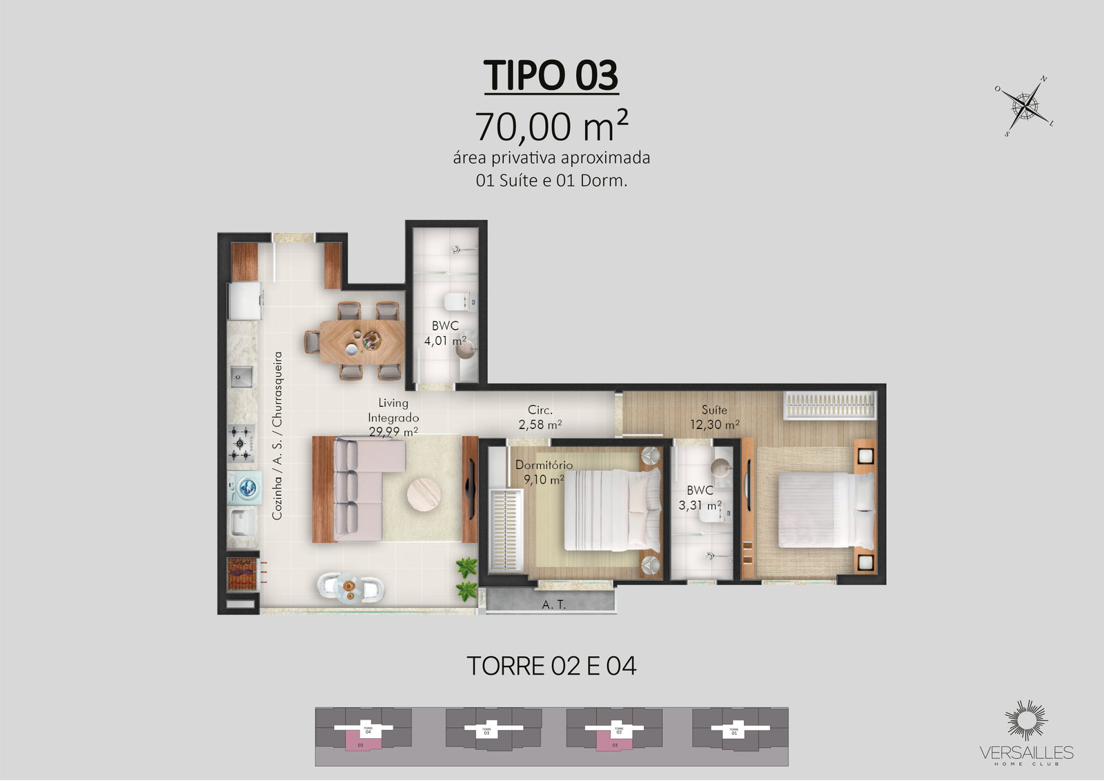 Planta 15 de Versailles Home Club