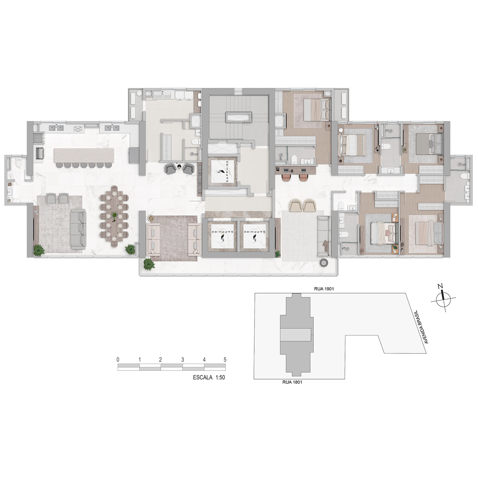 Planta 8 de Sapphire Tower
