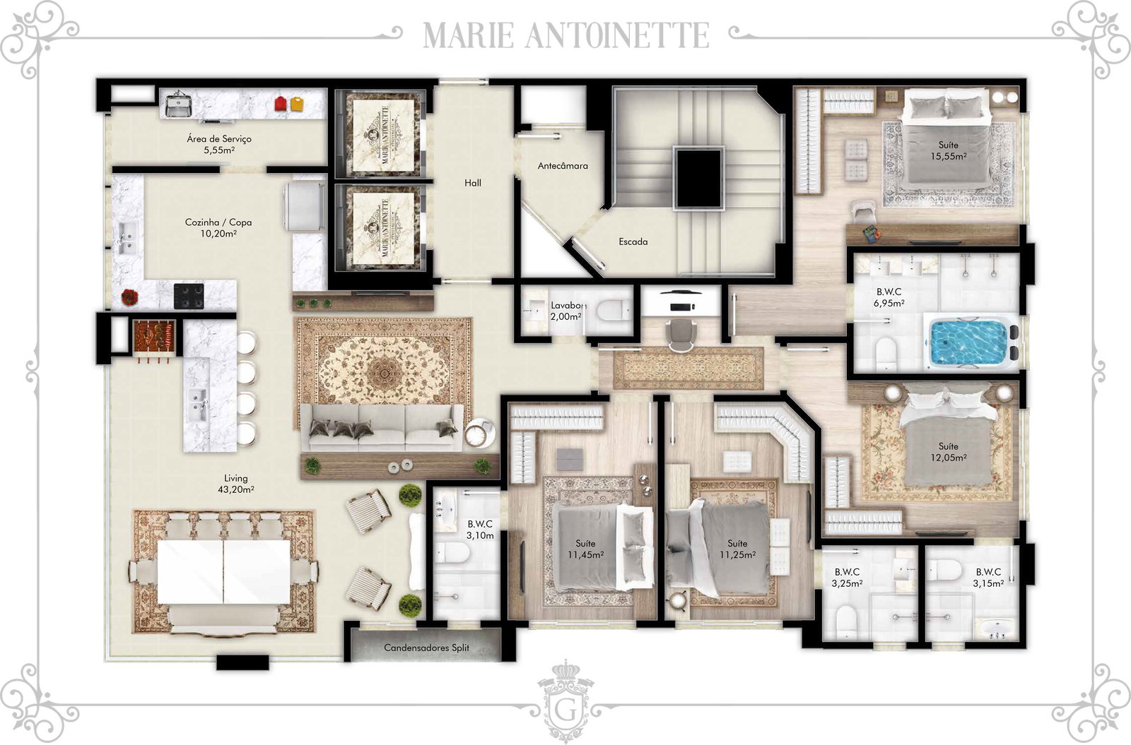 Planta 1 de Marie Antoinette