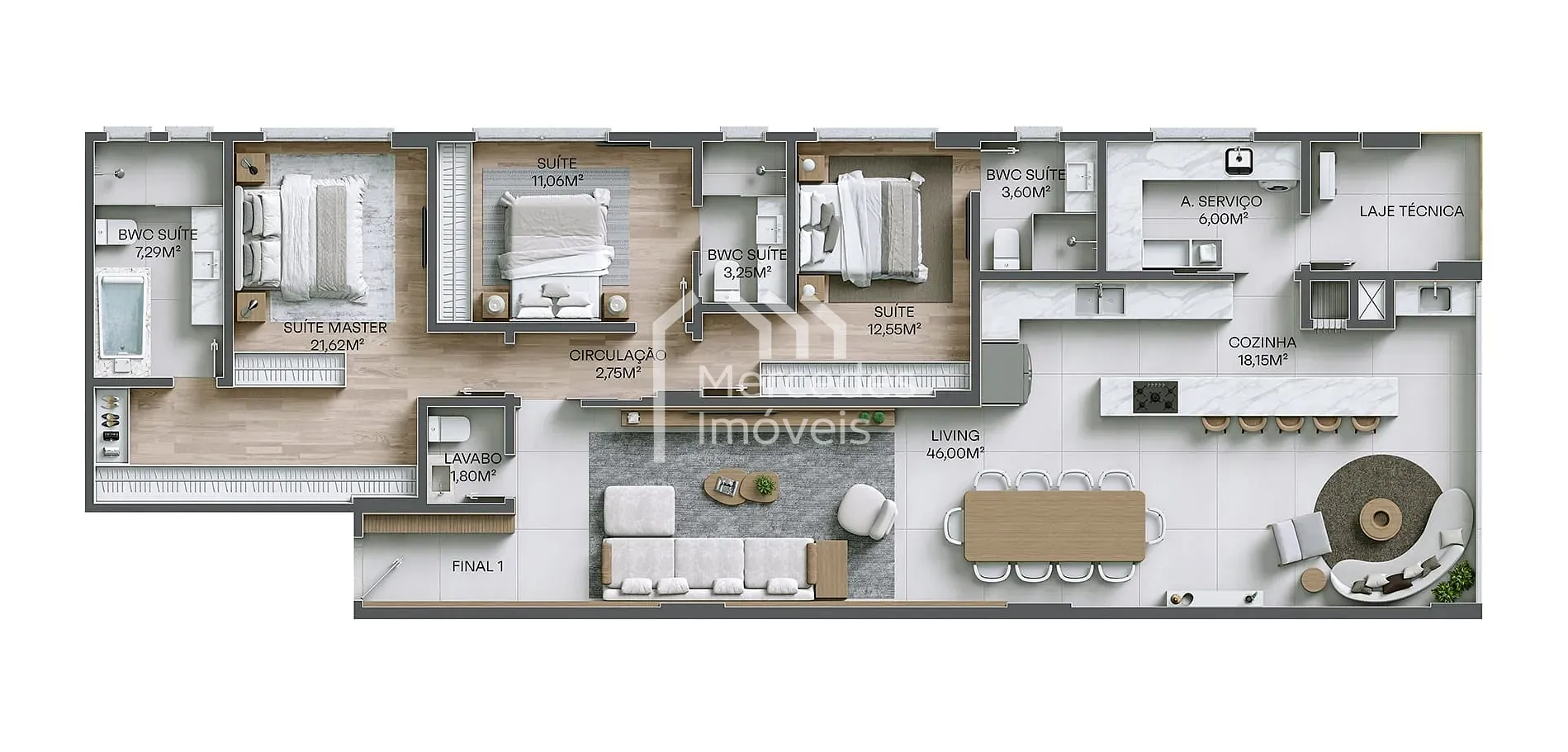 Foto 32 de Apartamento com terraço, 3 suítes à venda, 340,68m² - Praia Brava de Itajaí, Itajaí, SC