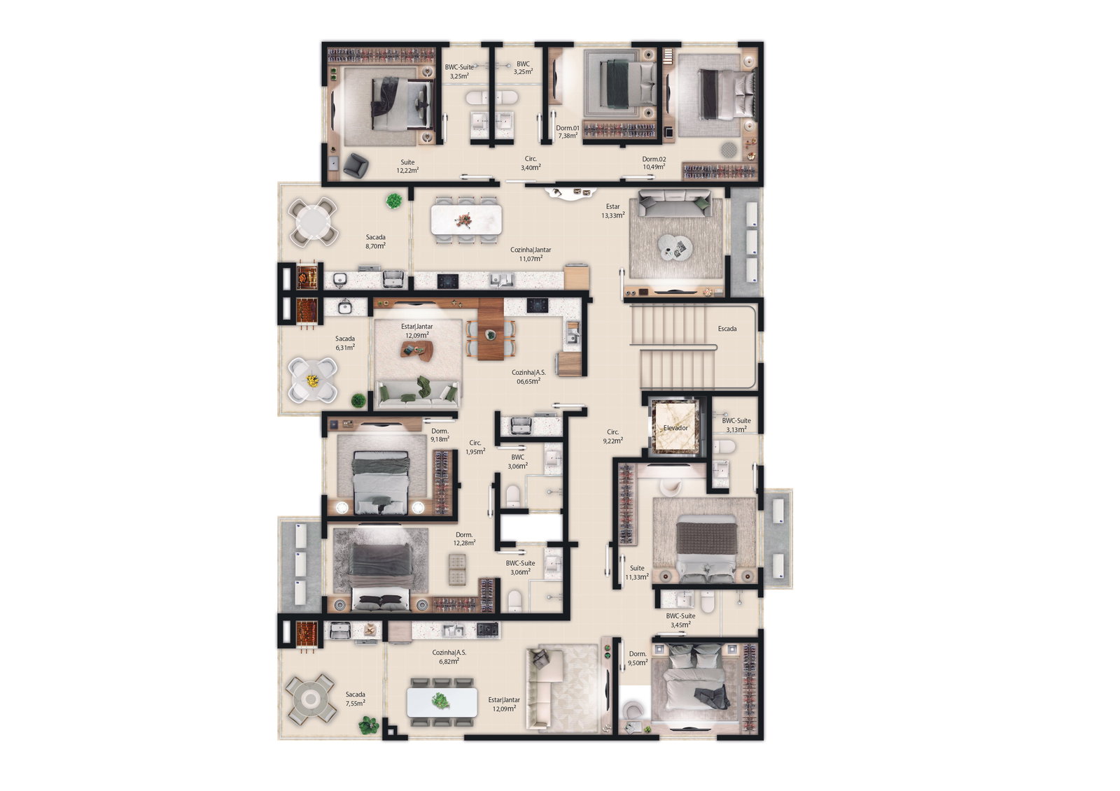 Planta 3 de Sapphire Residence