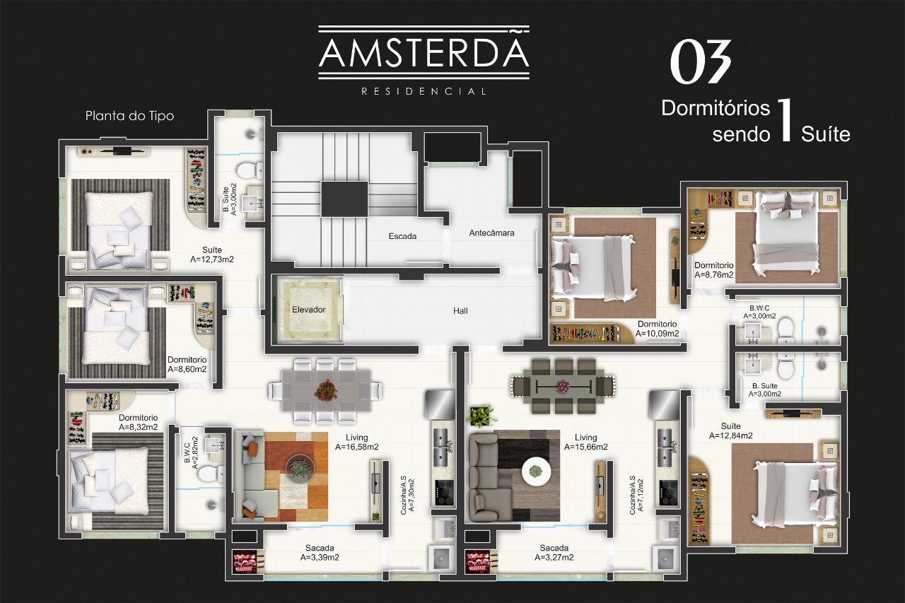 Planta 1 de AMSTERDÃ