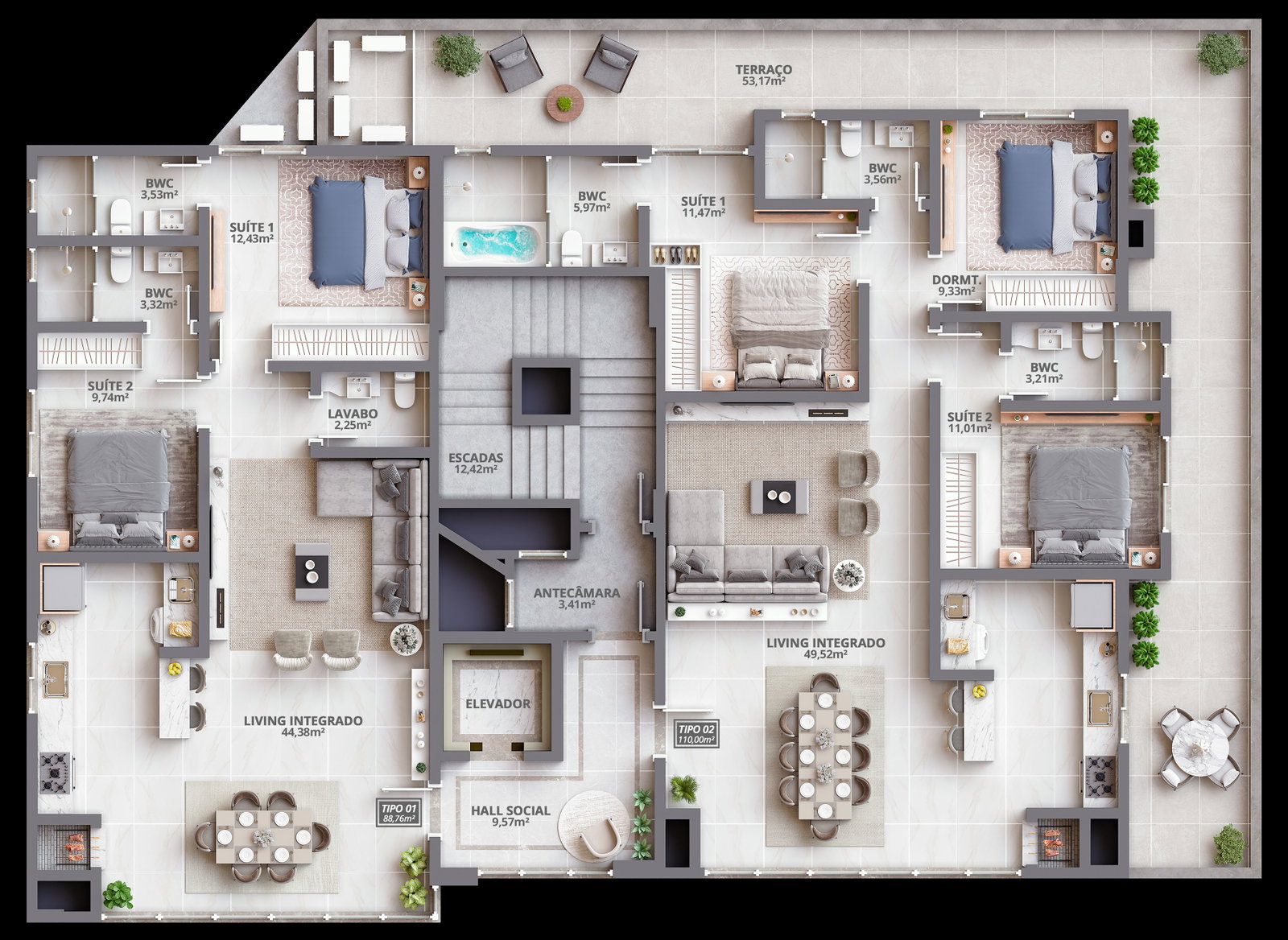Planta 5 de Grand Trianon Residence