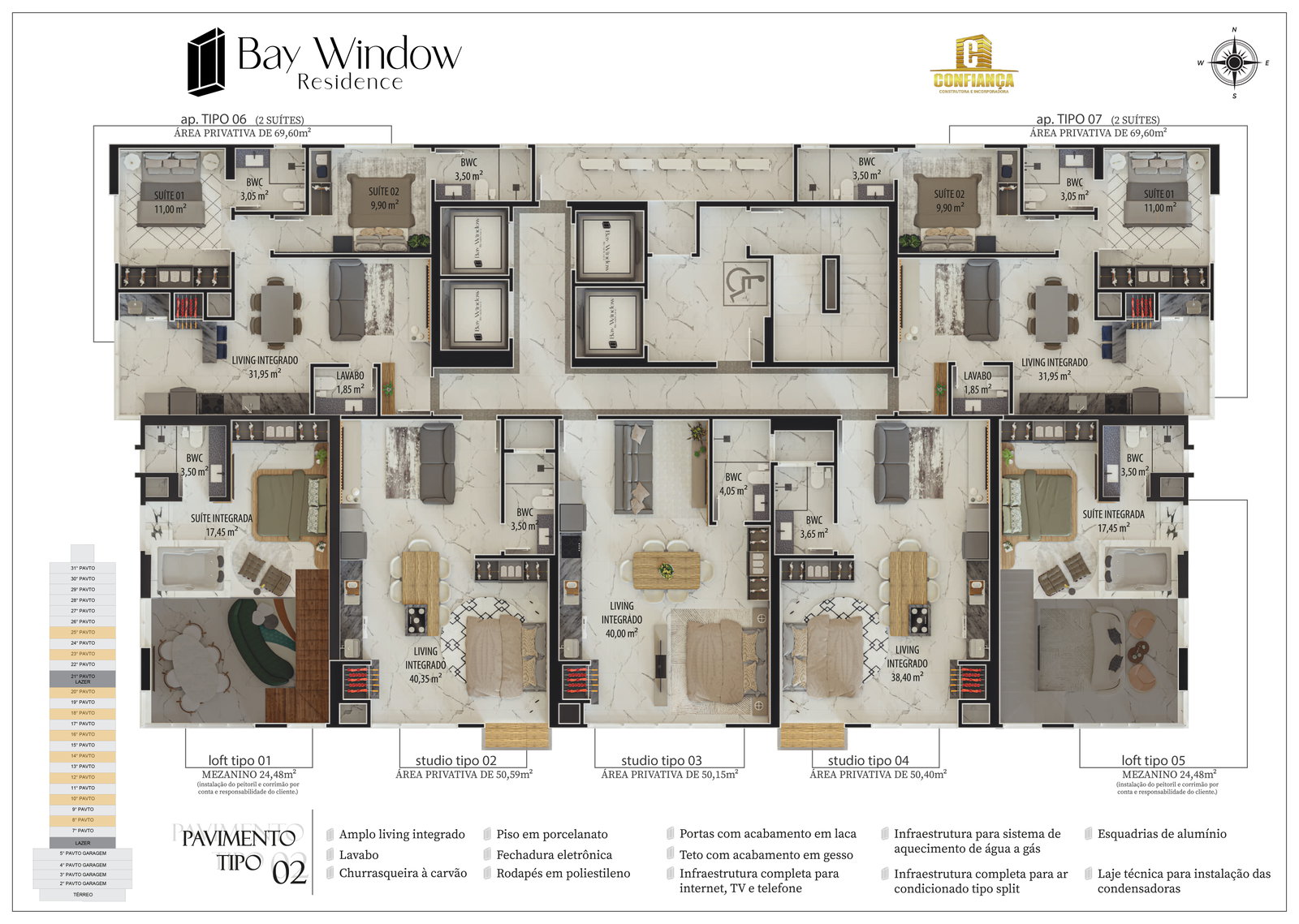 Planta 8 de Bay Window Residence