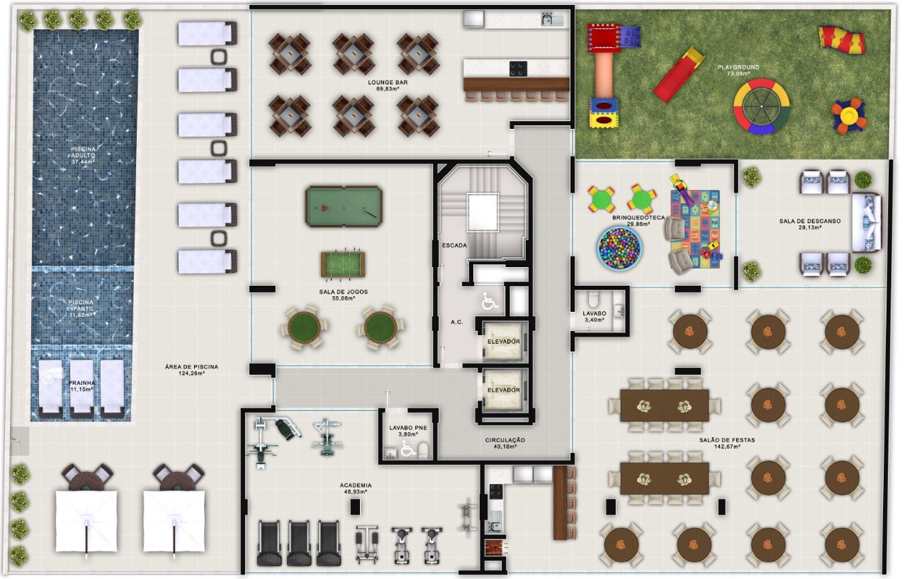Planta 1 de Residencial dos Ipês