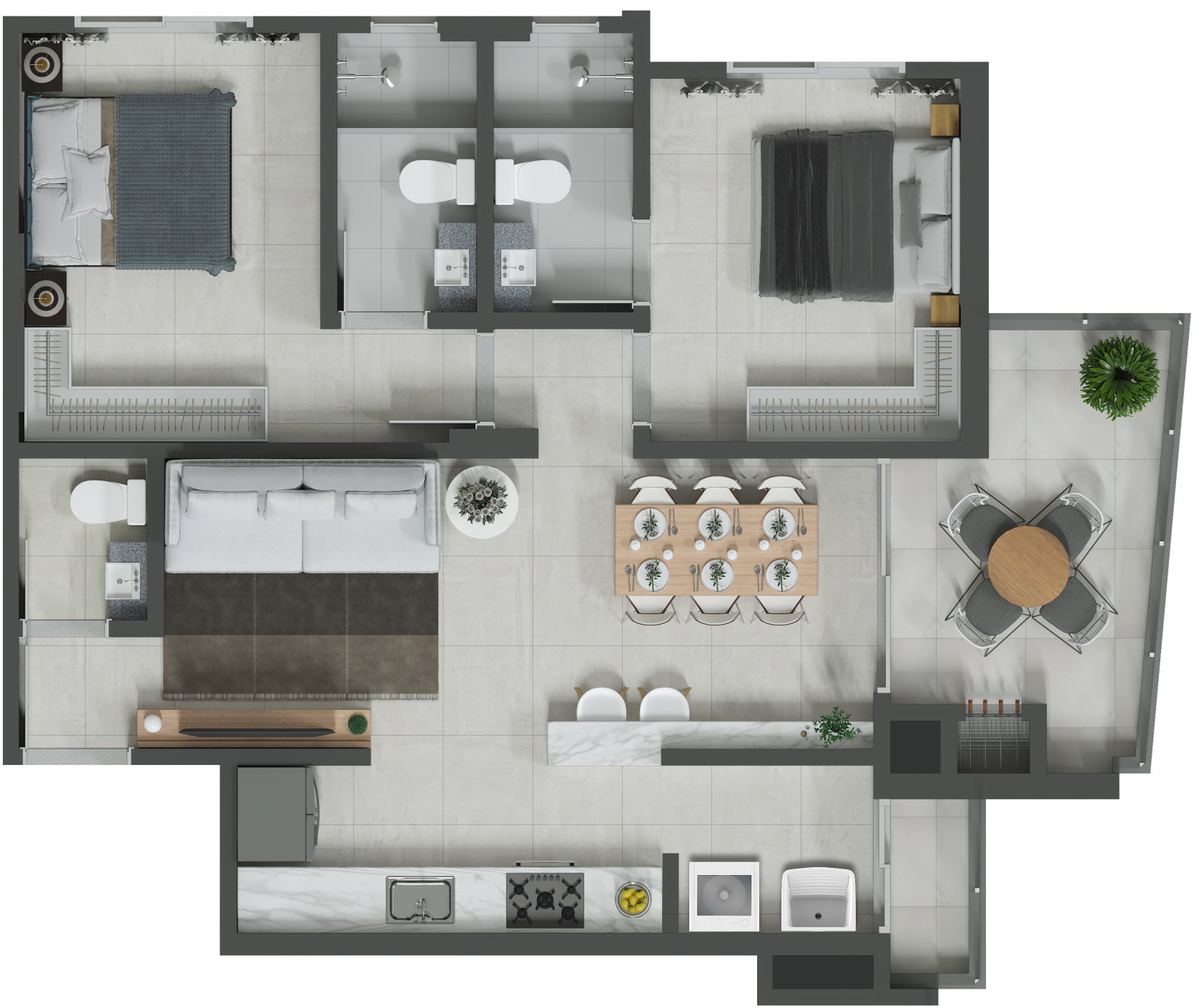 Planta 2 de Essência Residence