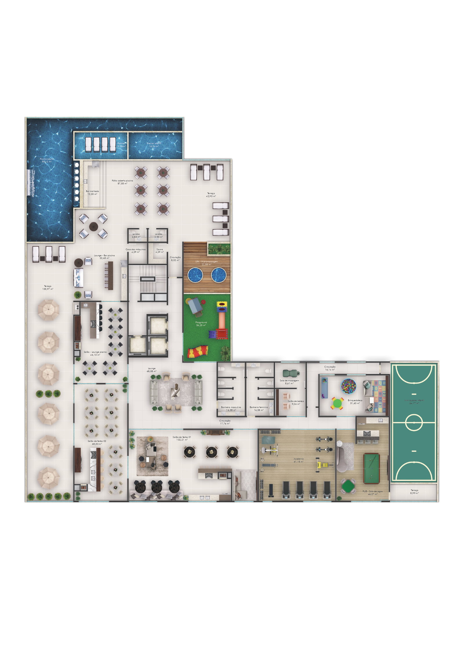Planta 1 de Porto do Sol Residencial