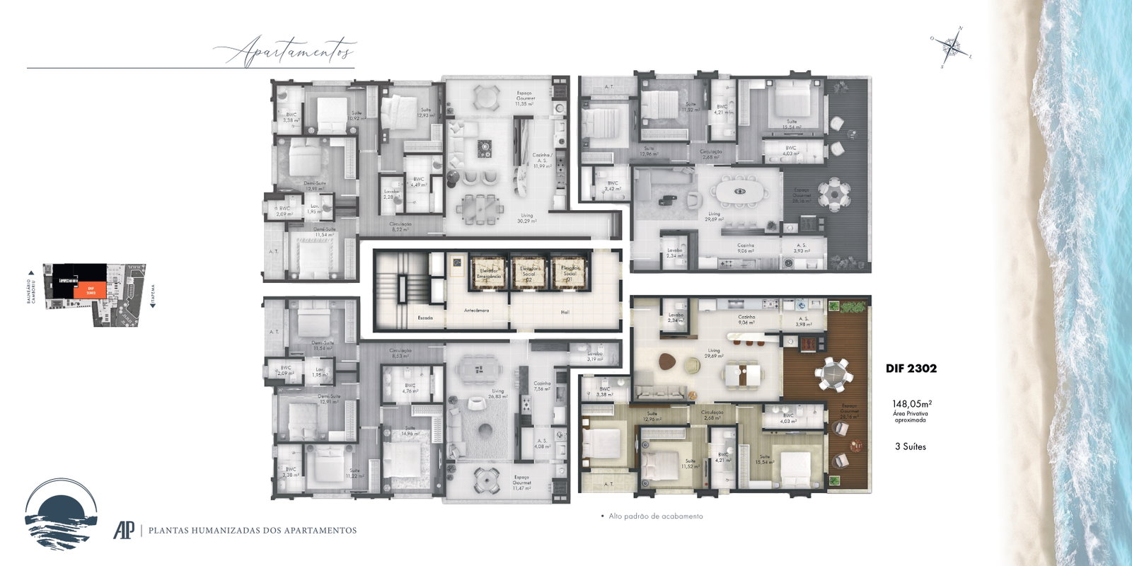 Planta 8 de Oceanic Tower Residence