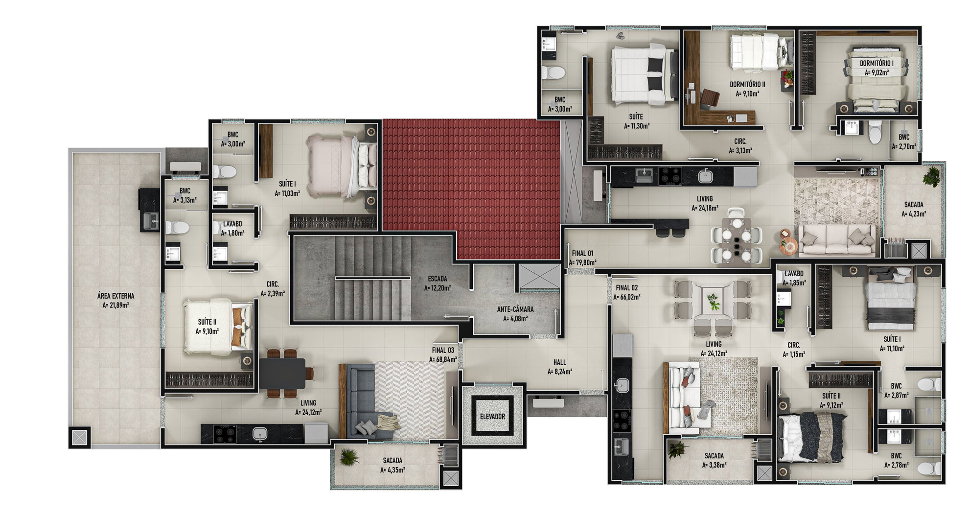 Planta 2 de Mozart Residence