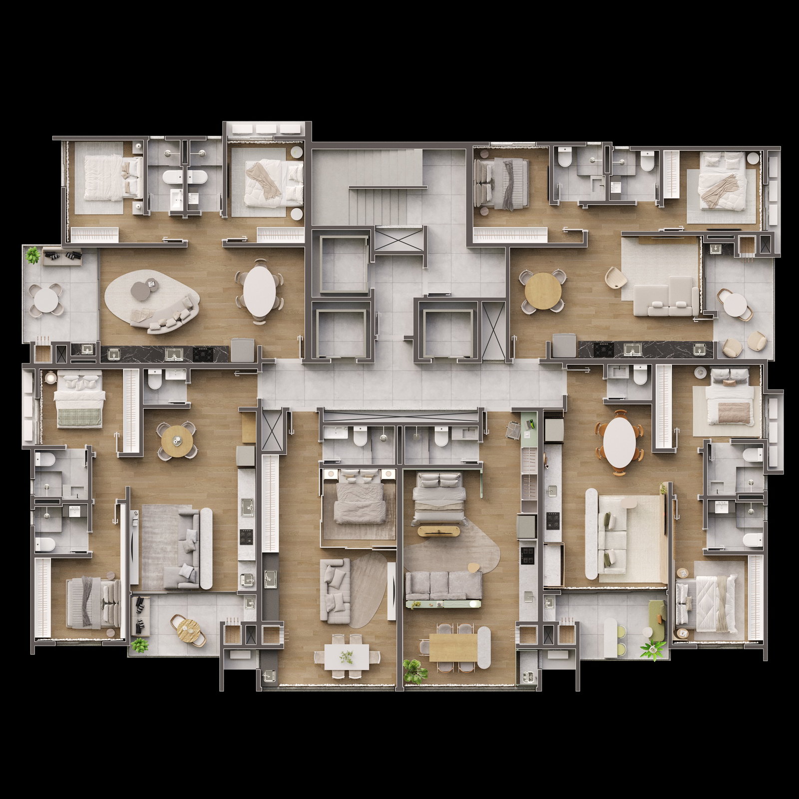 Planta 1 de Florença Residenza