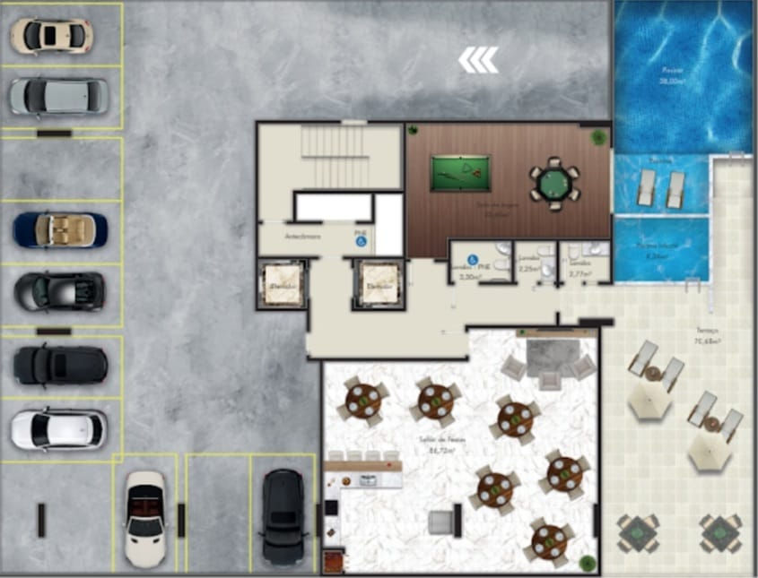 Planta Lazer · Térreo do Beach Tower