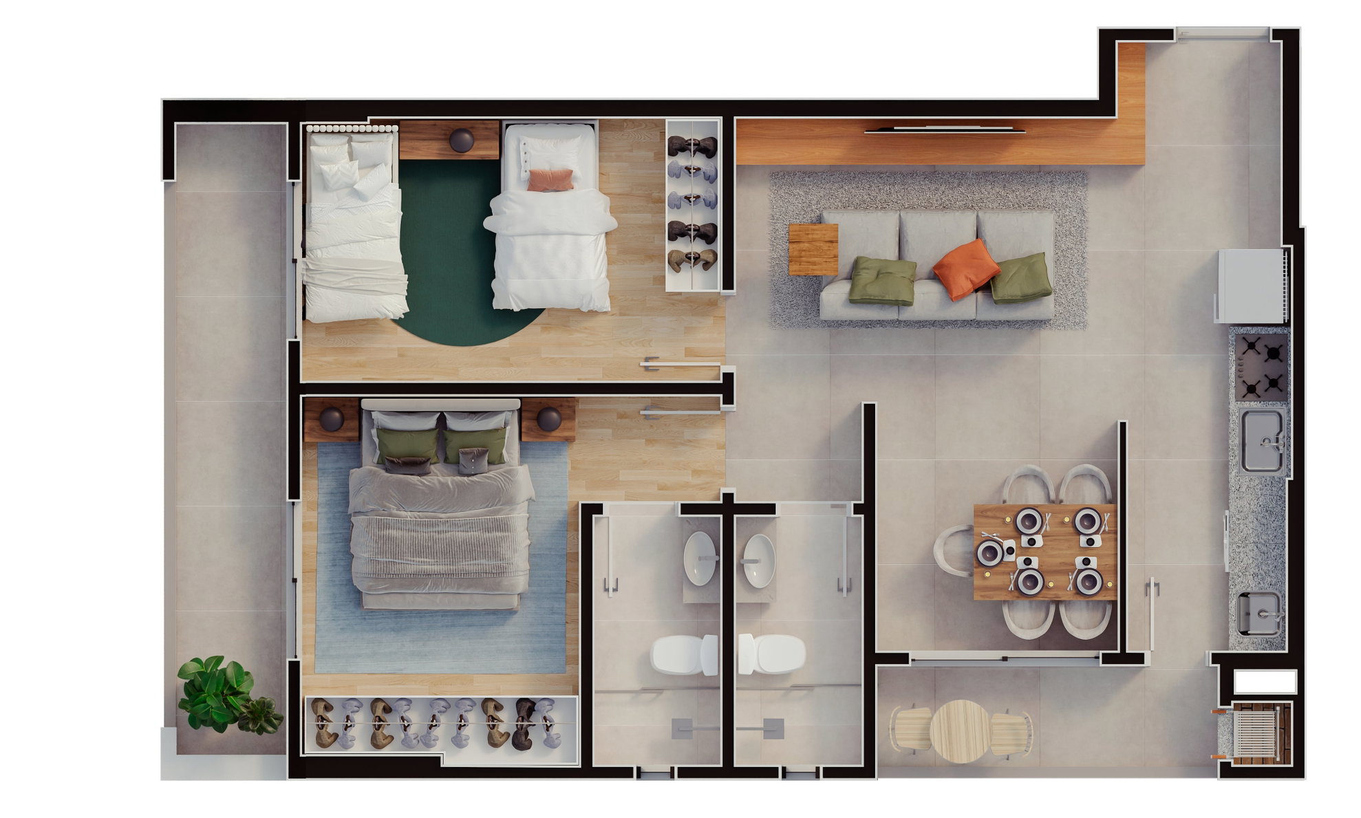 Planta 3 de Tajahy Residence