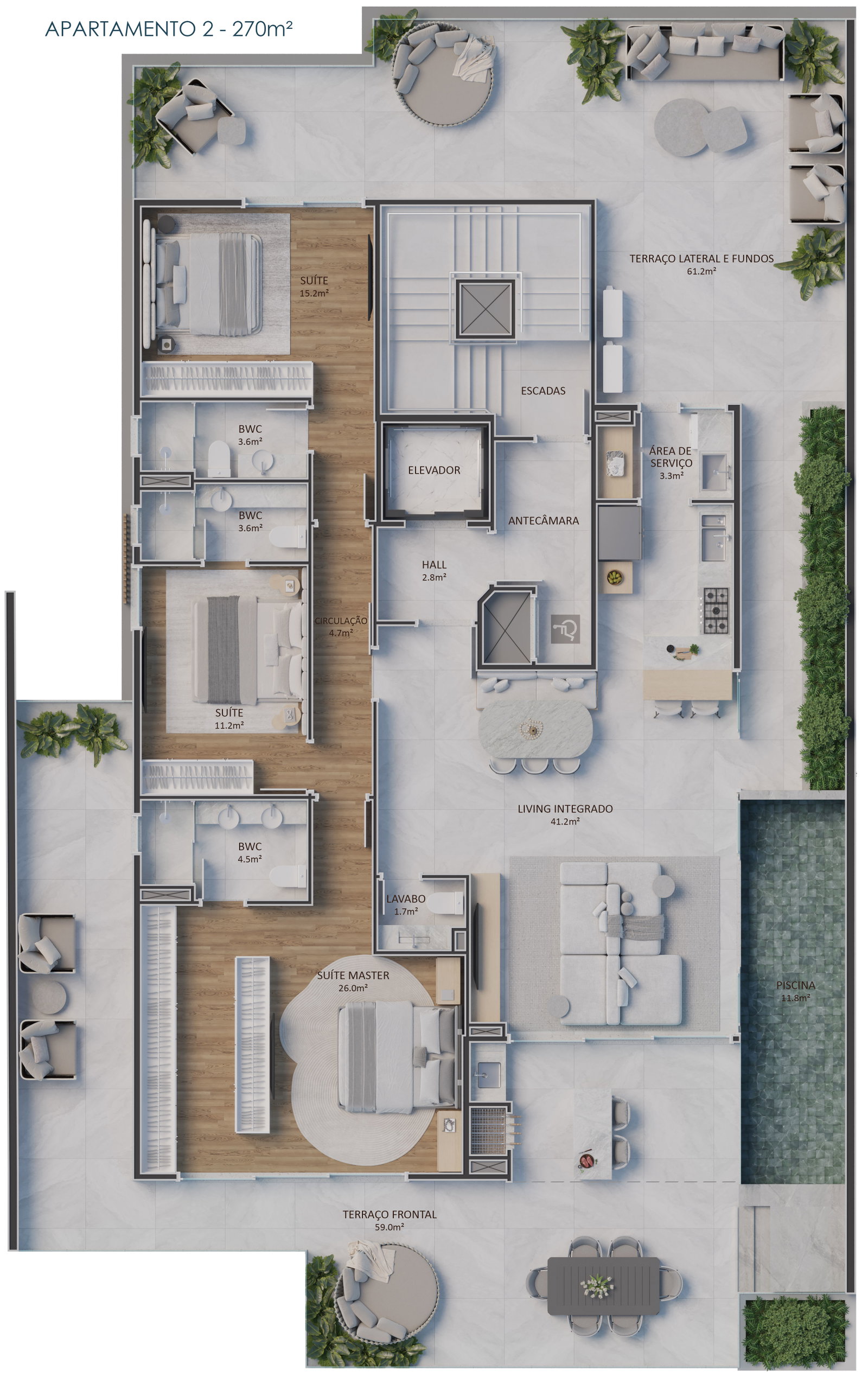 Planta 2 de Oyster Praia Brava
