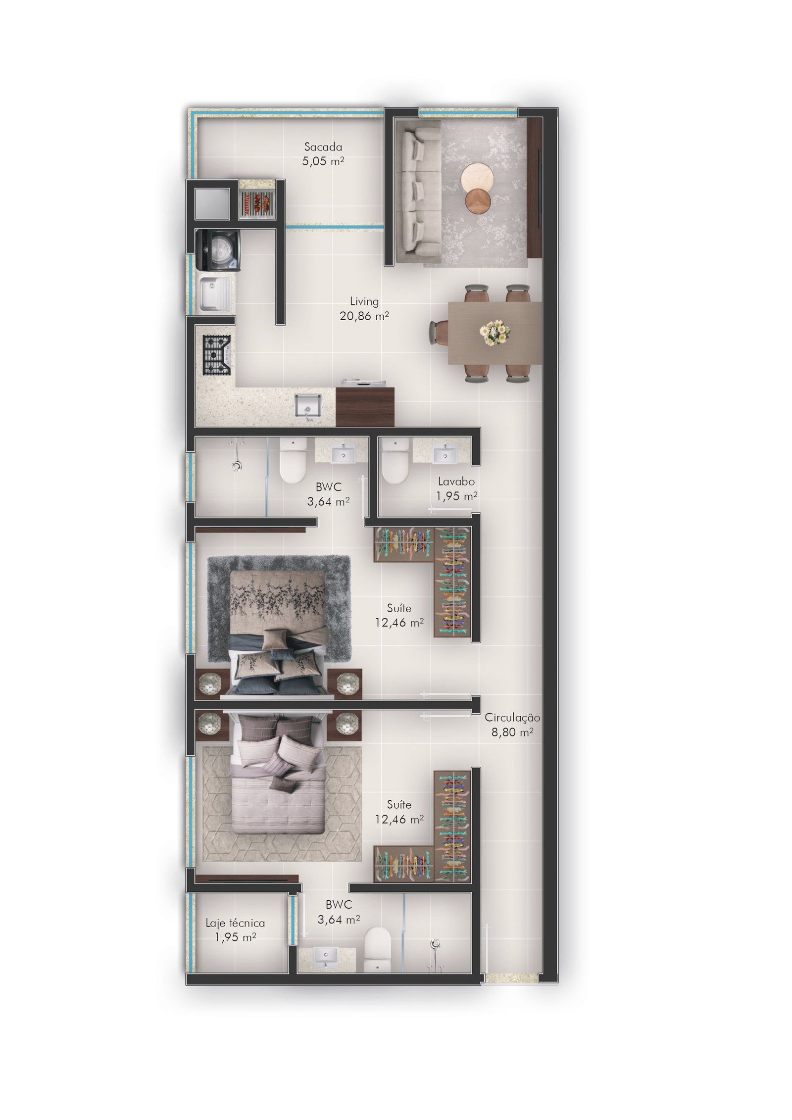 Planta 3 de Porto do Sol Residencial