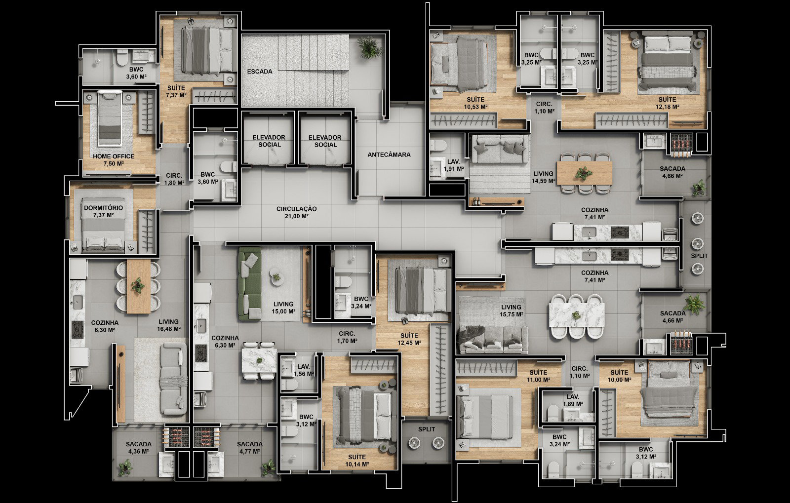 Planta 1 de Blossom Residence