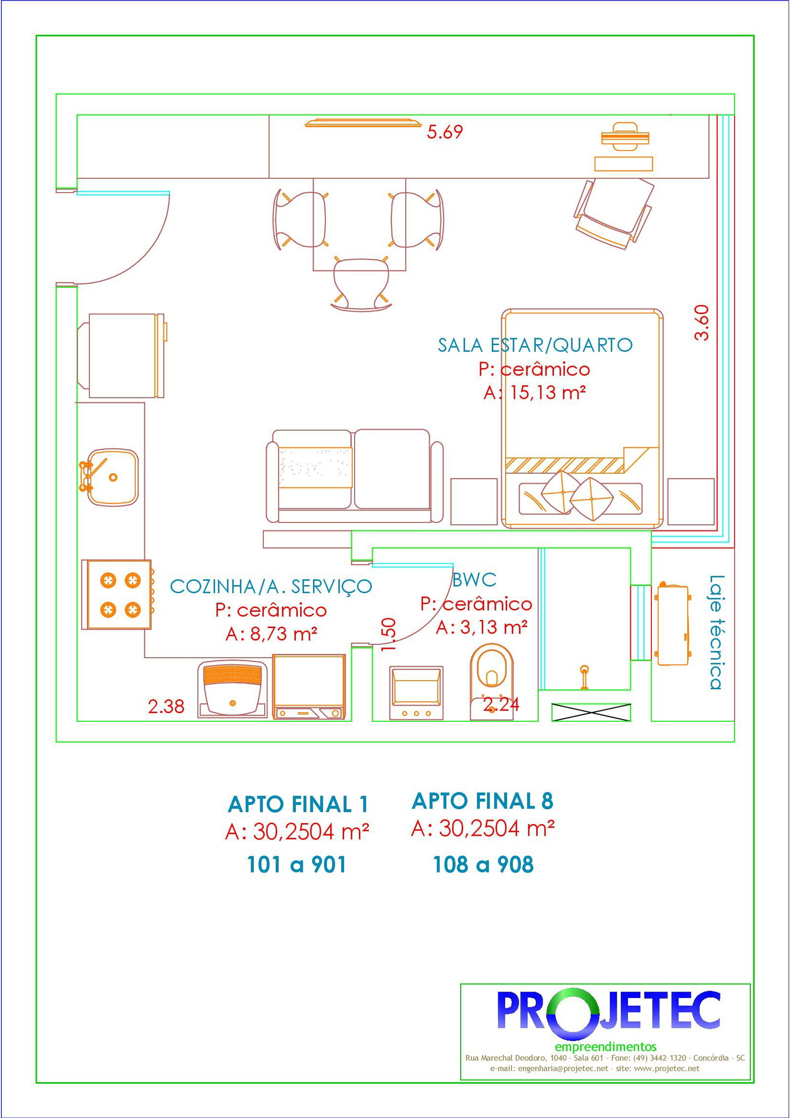 Planta 6 de Edifício Sunrise Studios