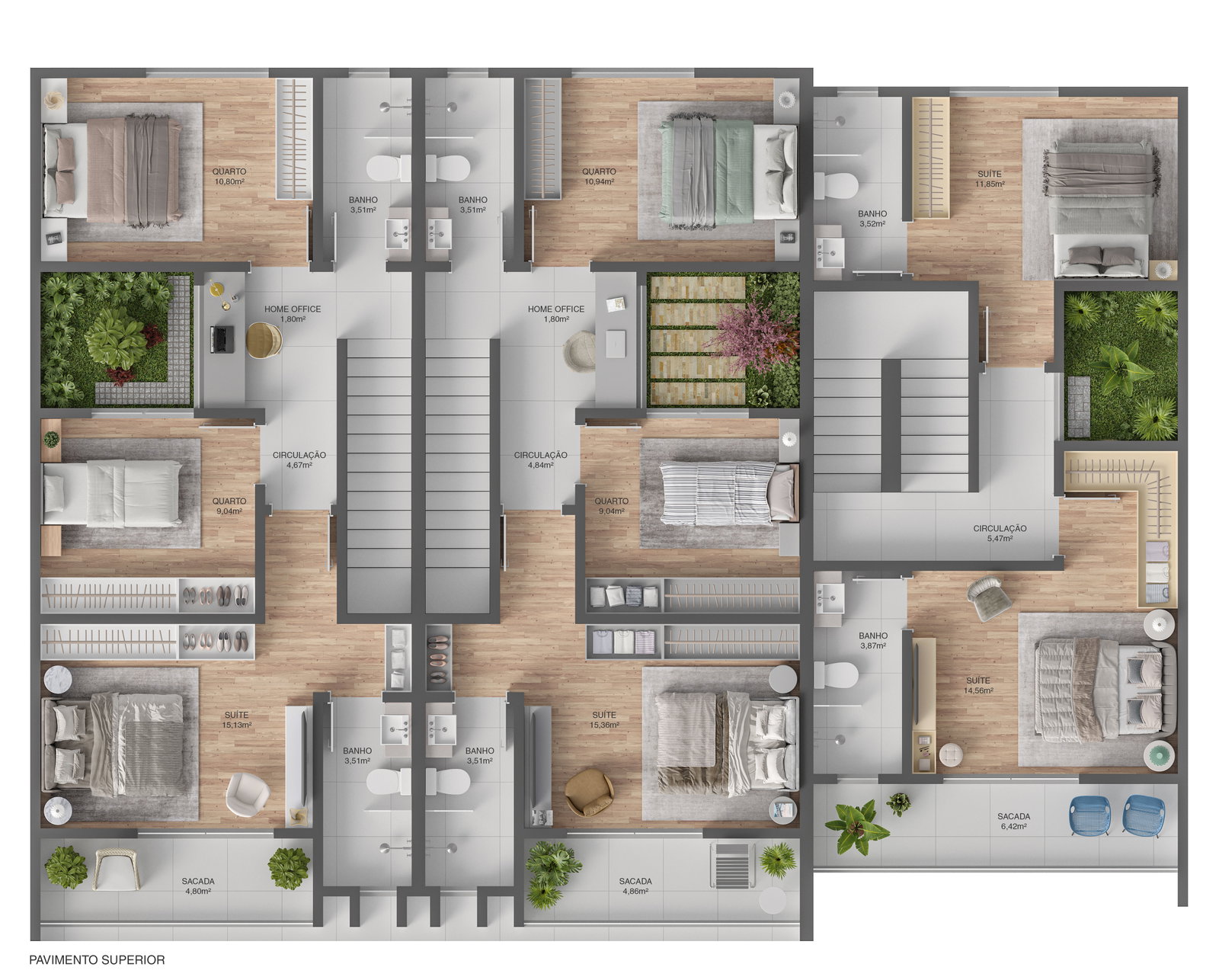 Planta Pavimento Superior do Boss 359