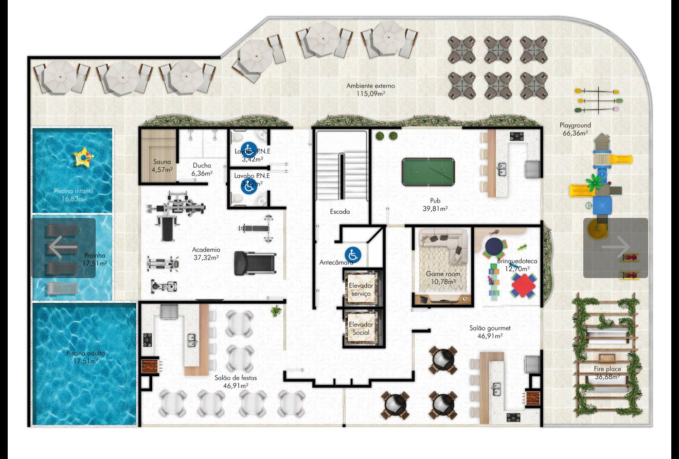 Planta 3 de Pier Monte Carlo