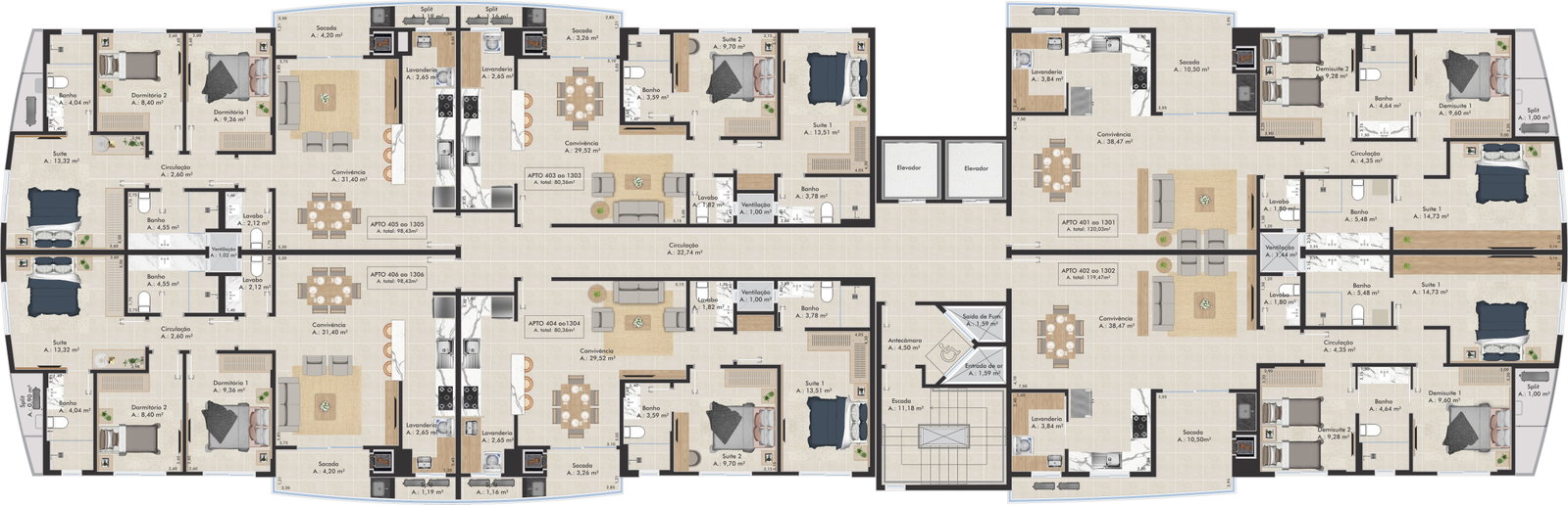 Planta 3 de L'Essence Home Club