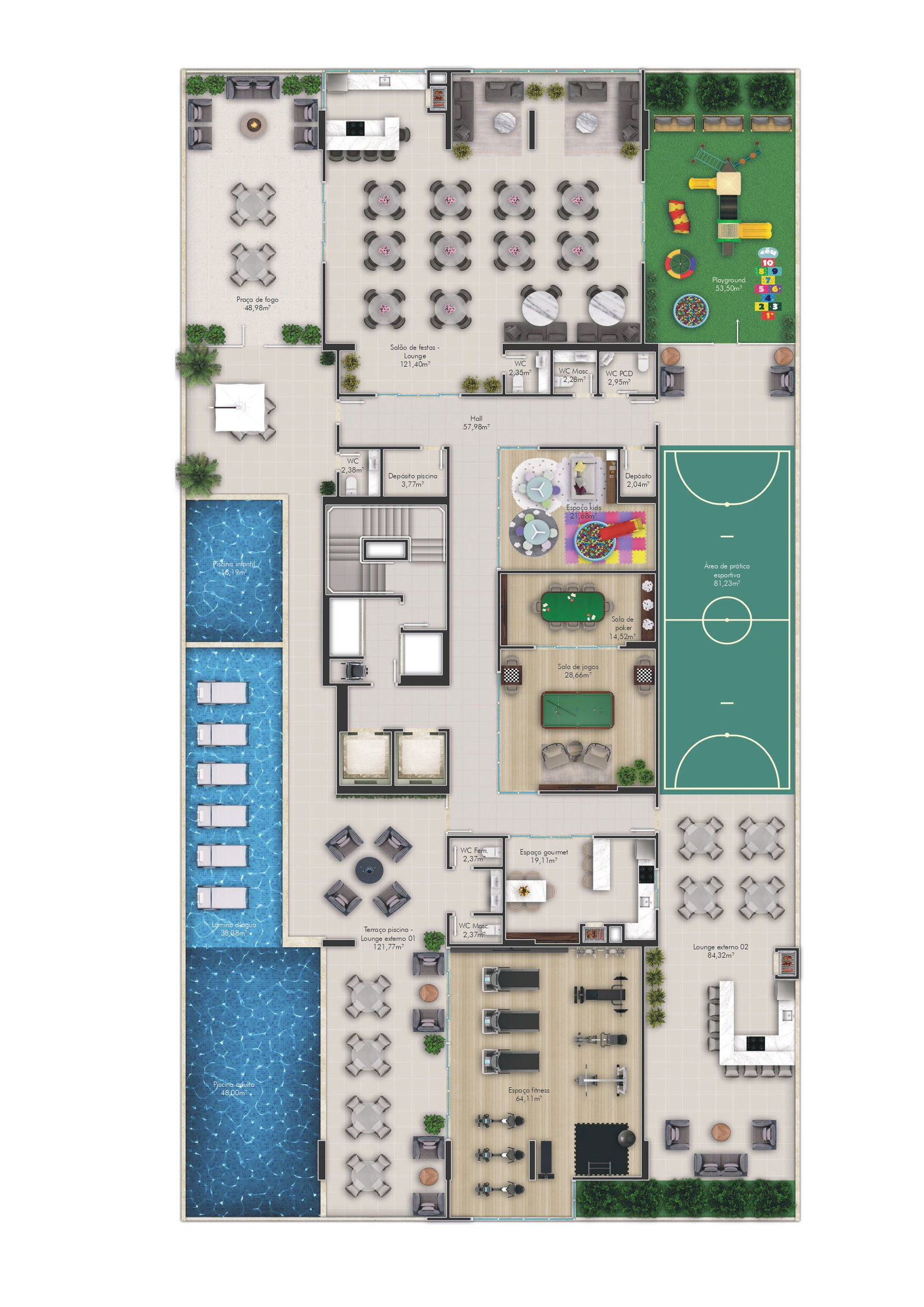 Planta Lazer do Filemon Residence