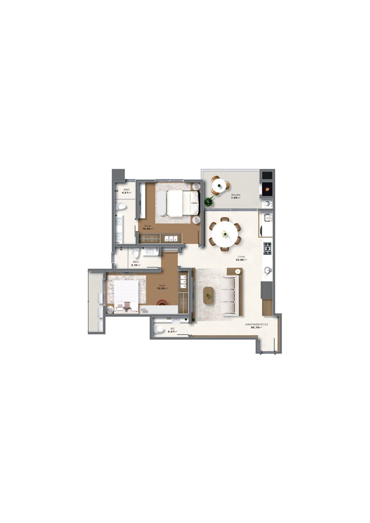 Planta 3 de Residencial Splendore