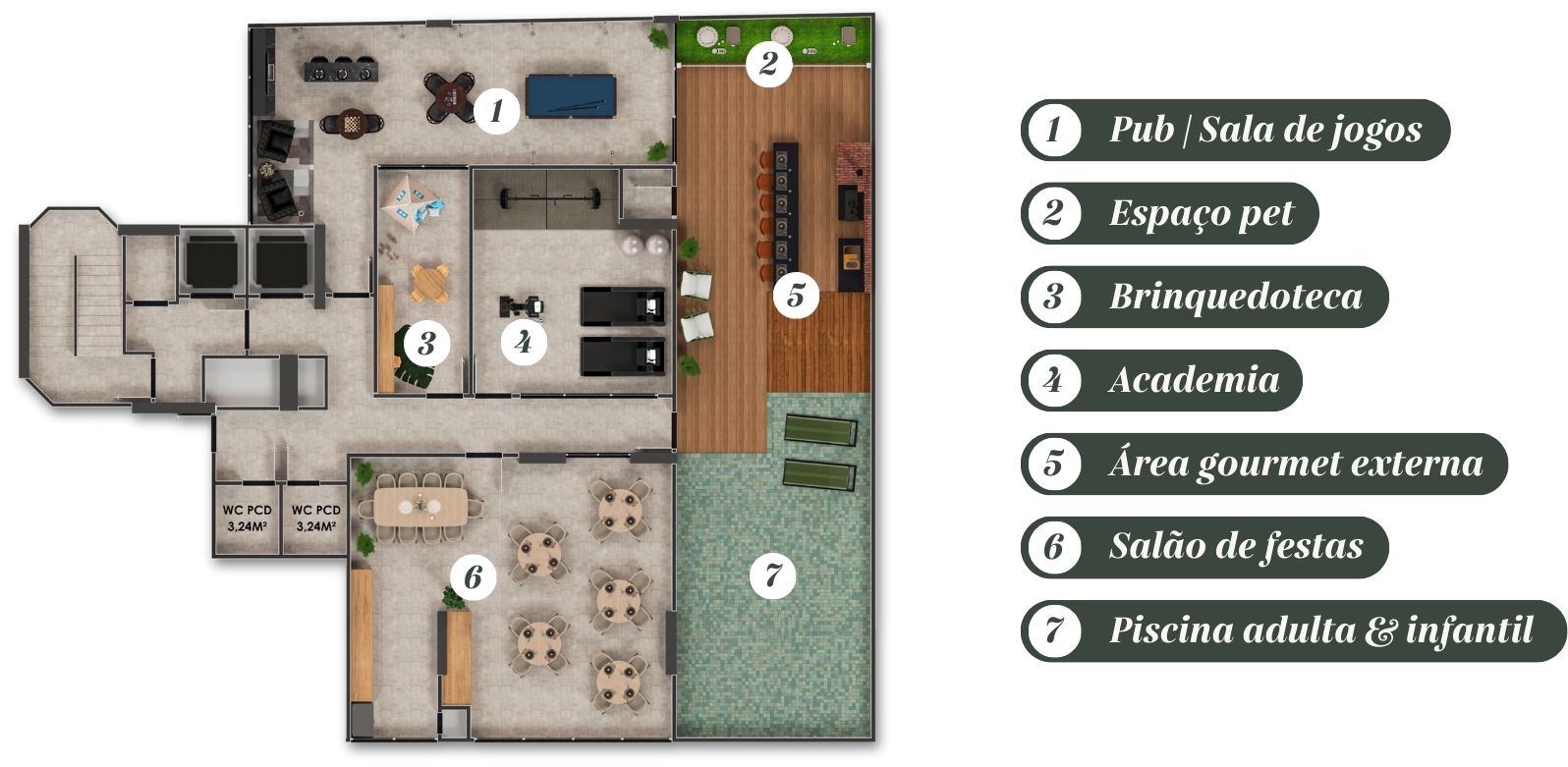 Planta 1 de Residencial Porto Veneza