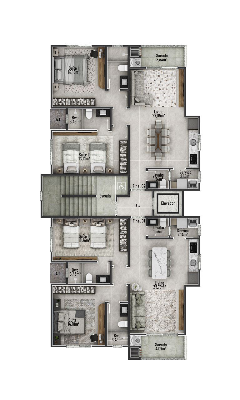 Planta Final 02 do Lumiere Residence