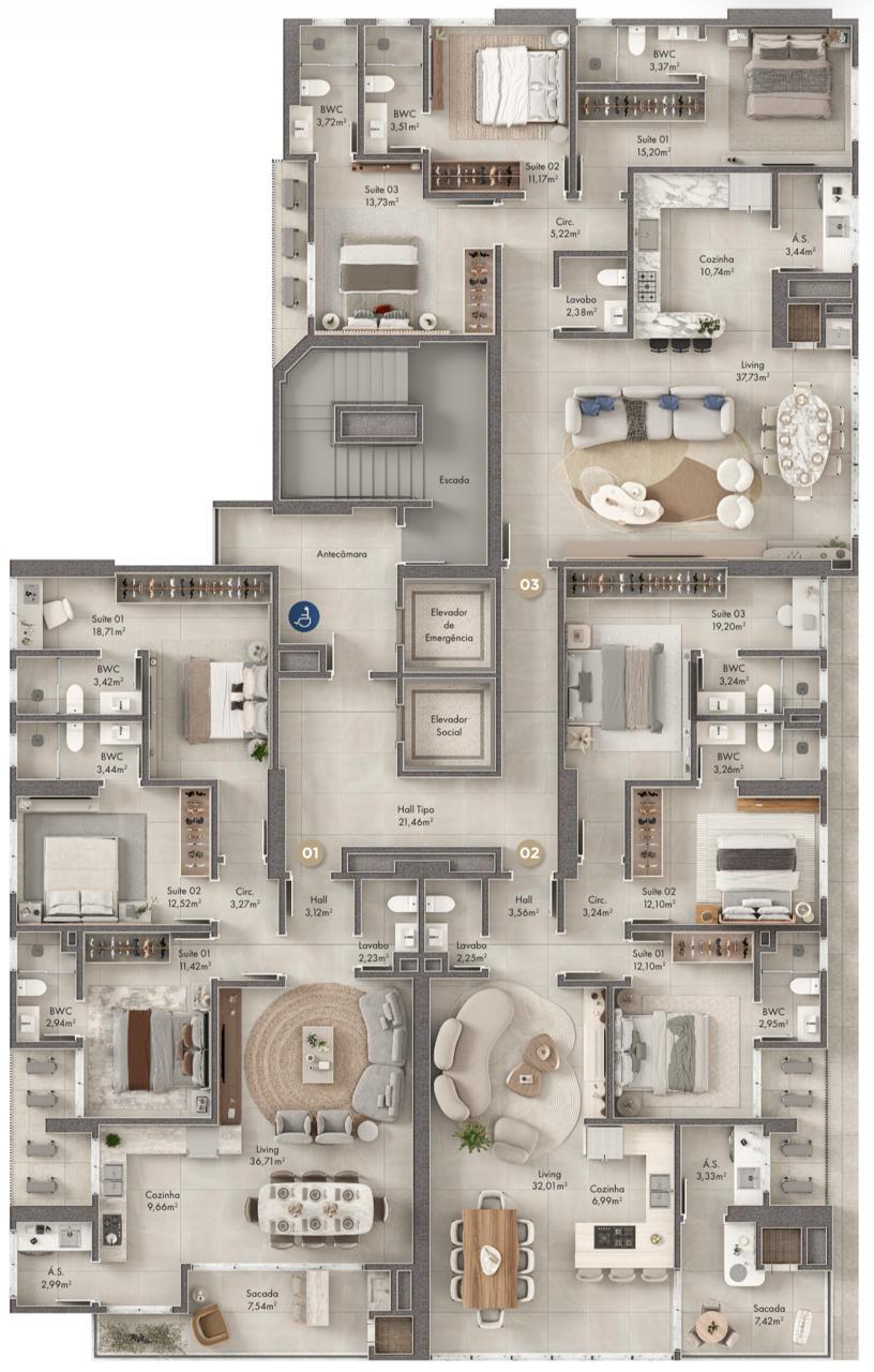 Planta 2 de Lumière Residence