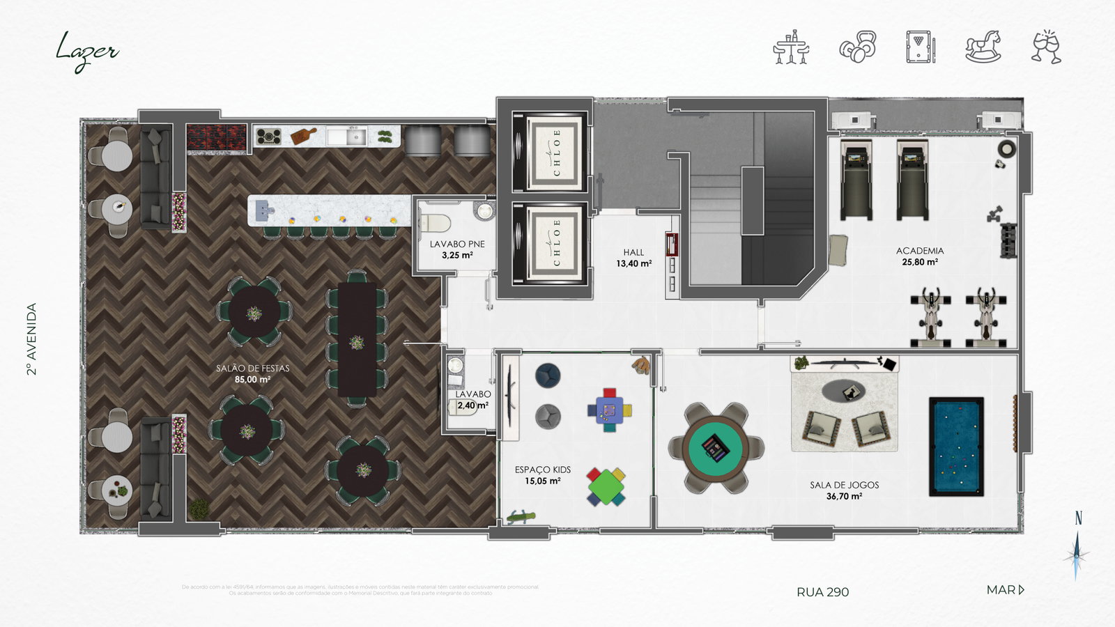 Planta Lazer do Le Chloe