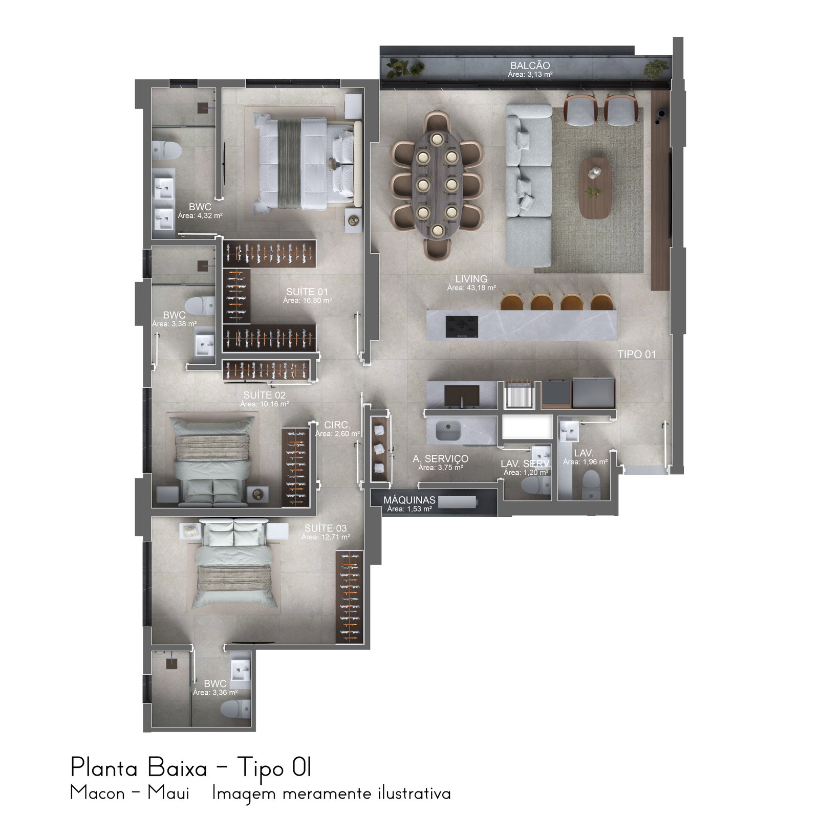 Planta 3 de Maui Residence