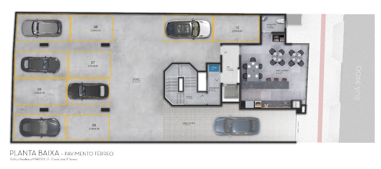 Planta Garagem · Térreo (1 de 2) do Mar Belle Residence
